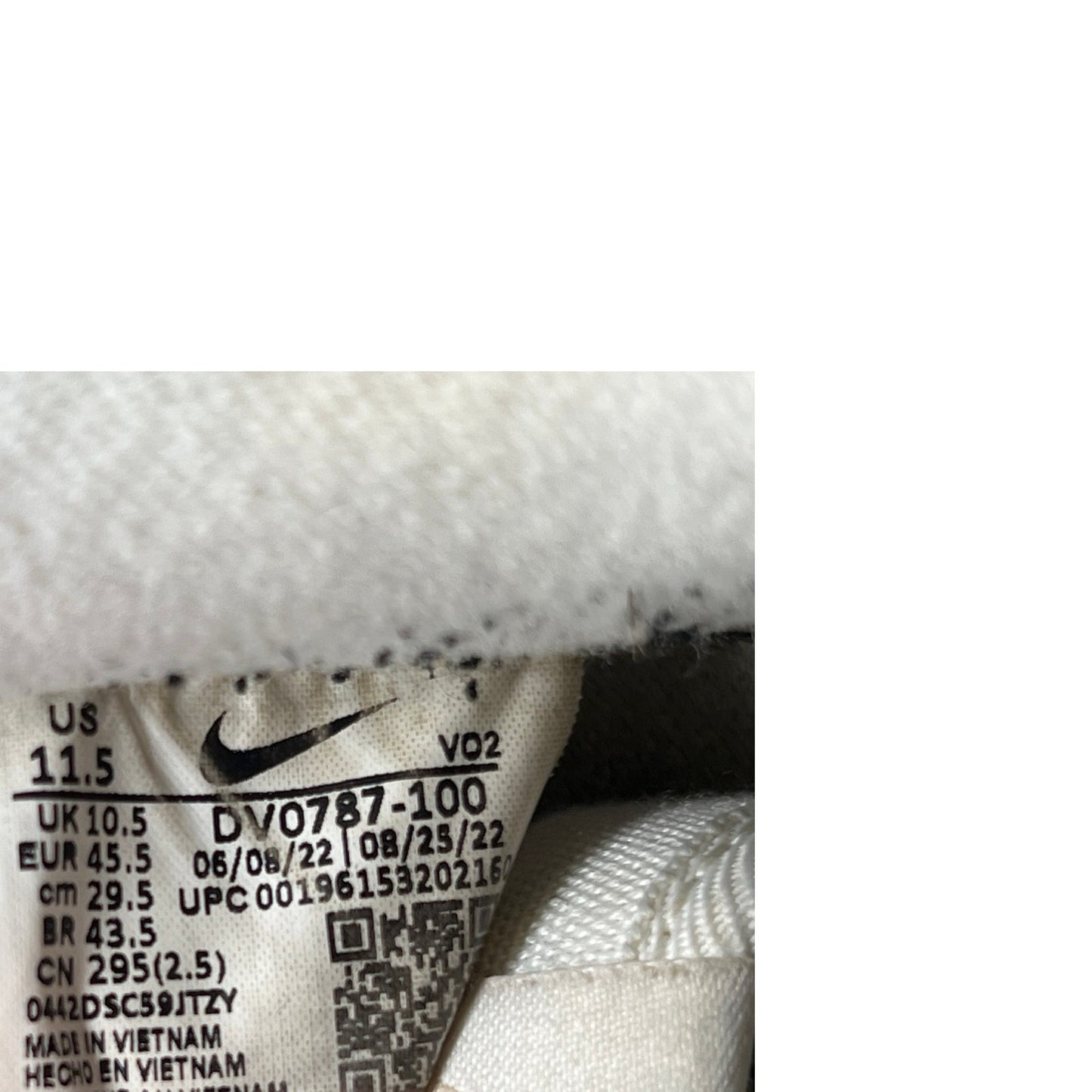 Nike Air Force 1 Low '07 LV8 EMB Summit White Blue Mens 11.5