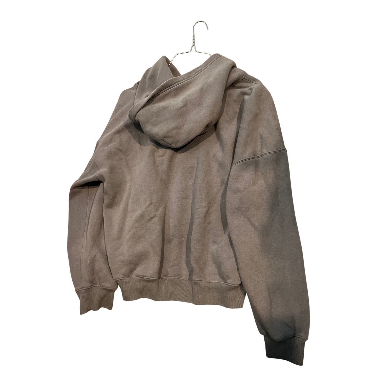 Hollister Boxy Fit Full Zip Creme Beige Hoodie Mens Large