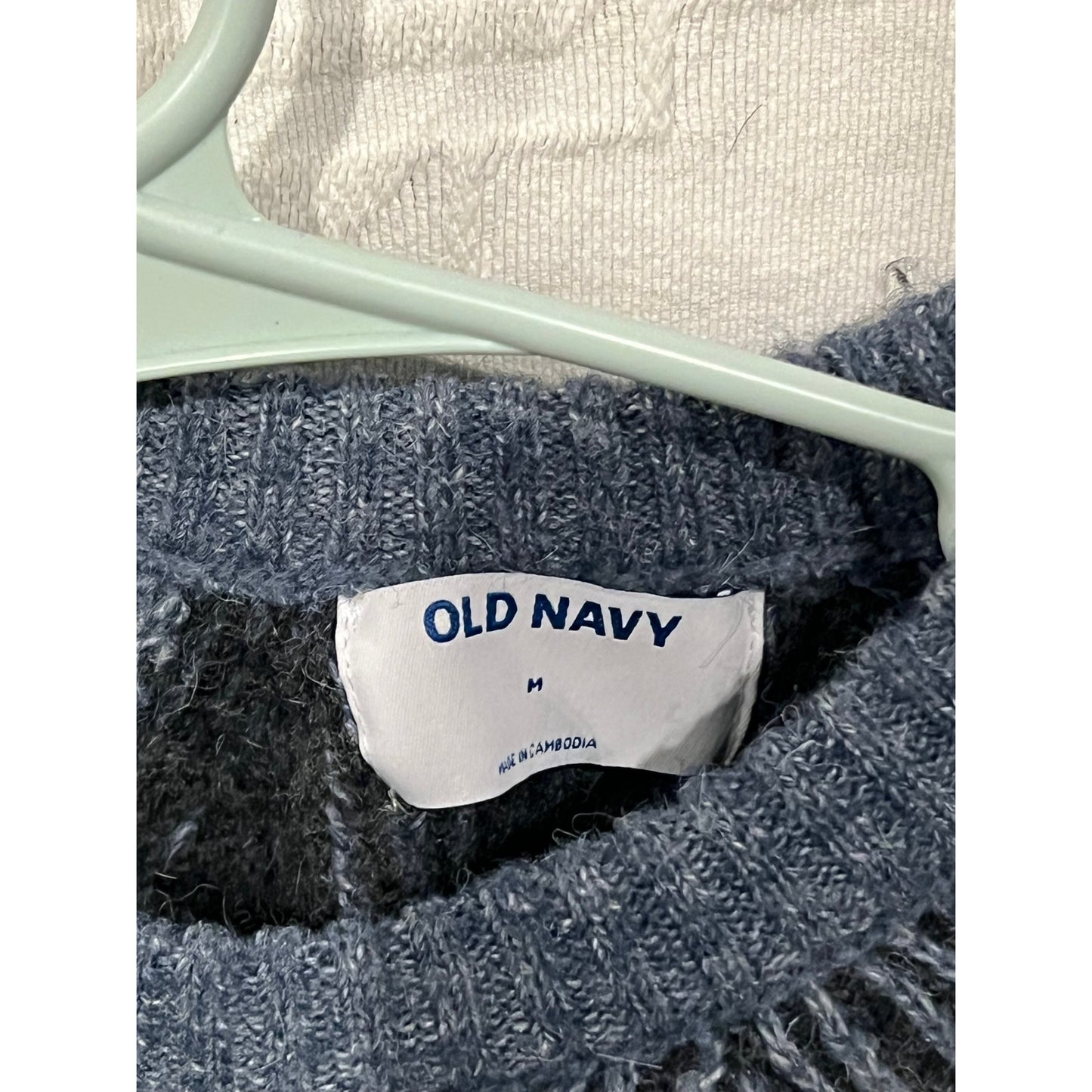 Old Navy Knit Sweater Blue Mens Med