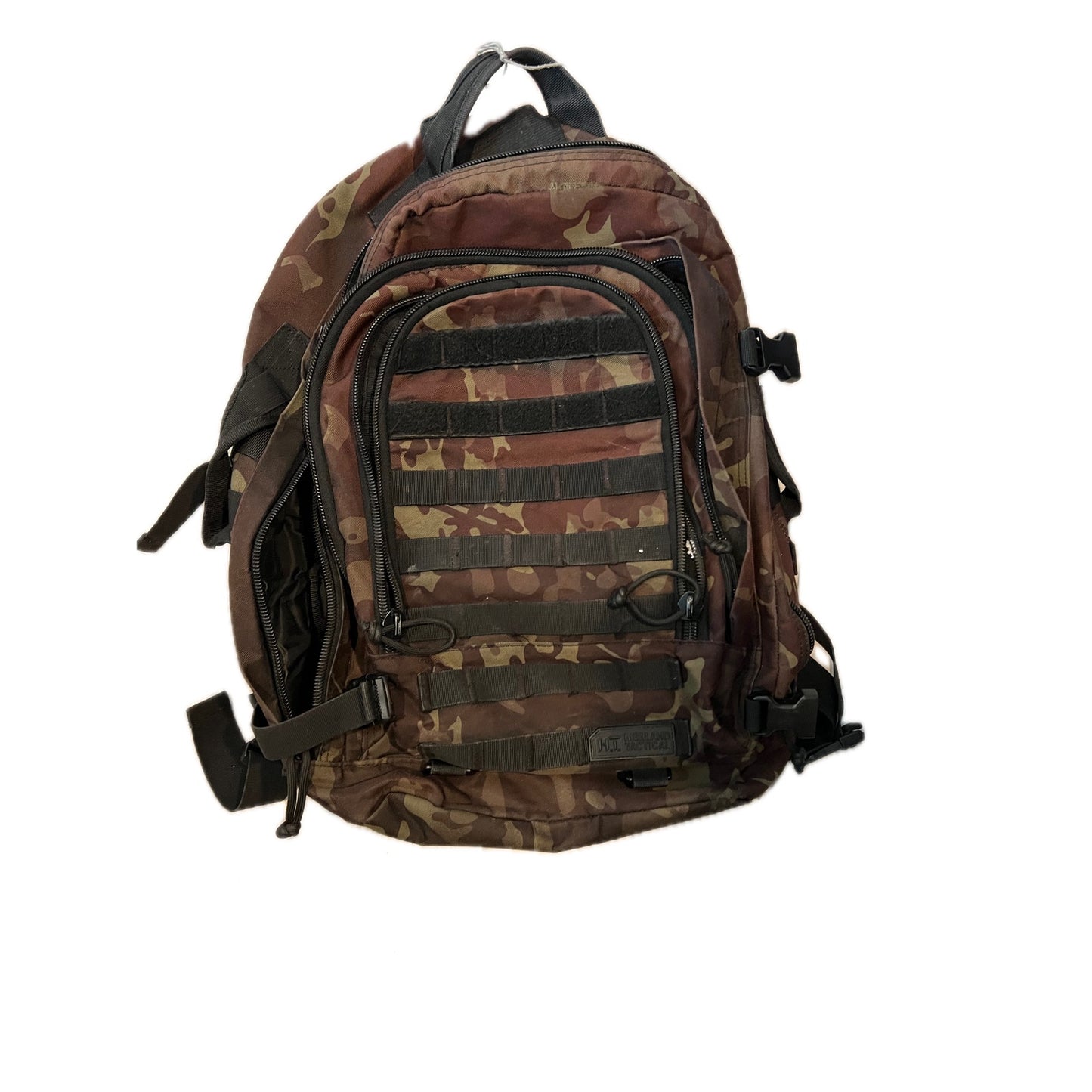 Highland Tactical Roger Sac à dos en toile XL noir marron camouflage