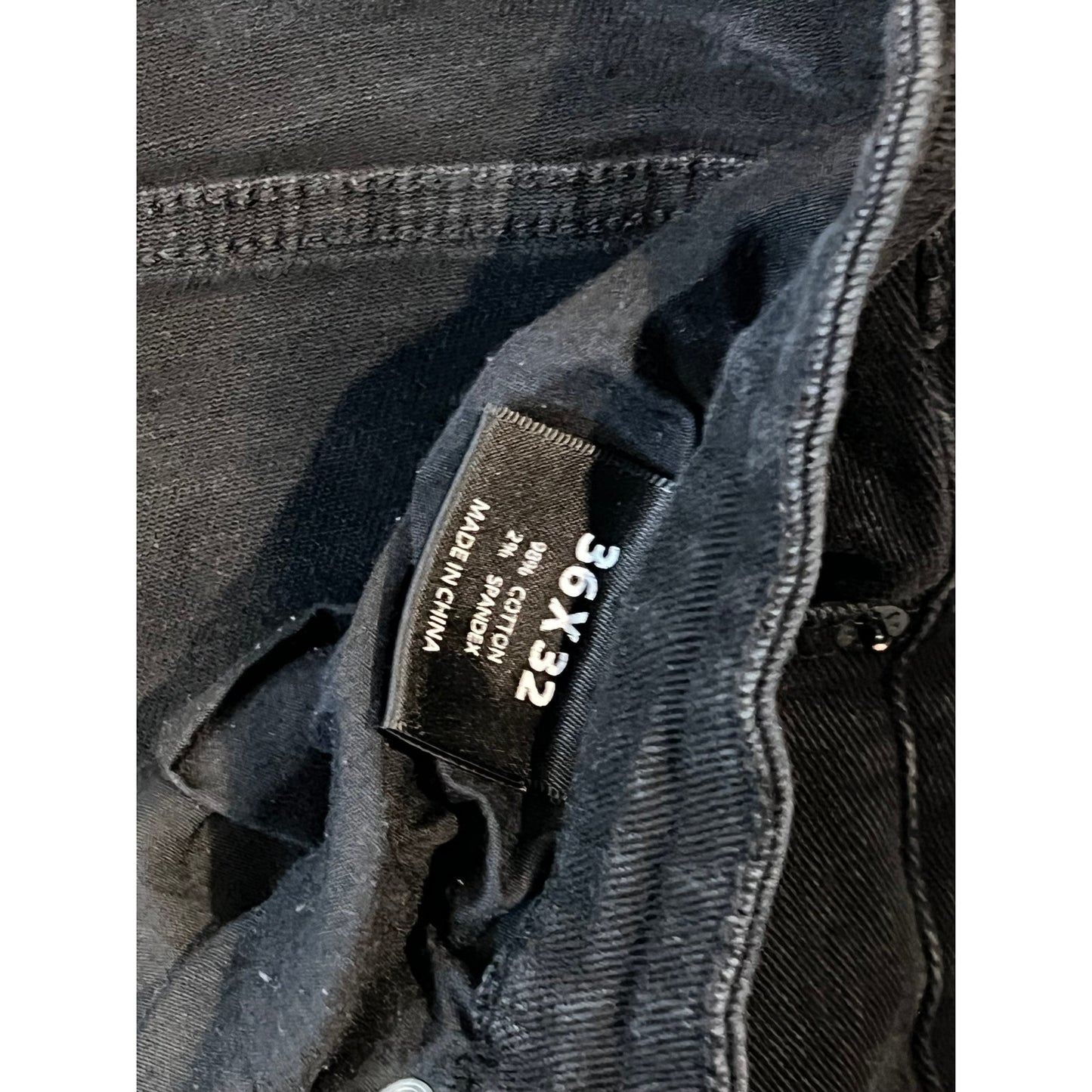 Taker Skinny Fit Black Jeans Mens 36x32