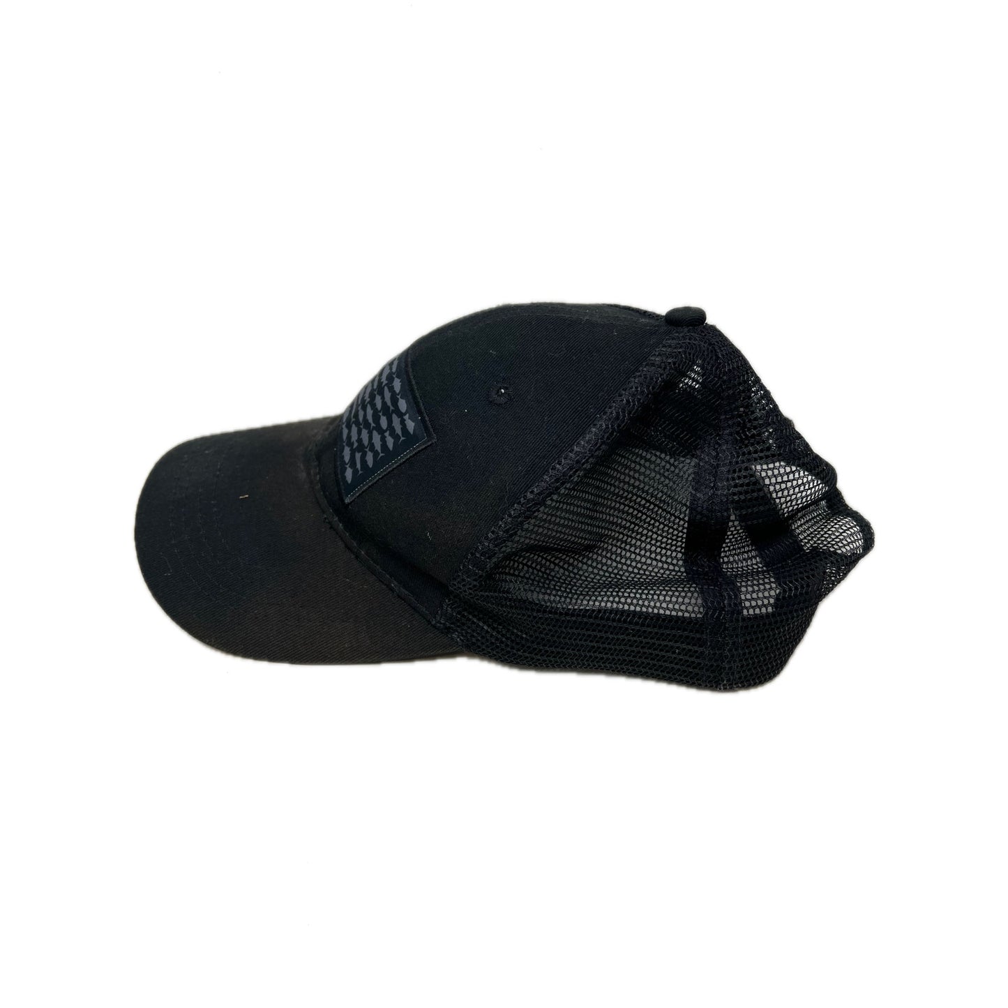 Three In USA Flag with Fish Black Baseball Cap Adjustable