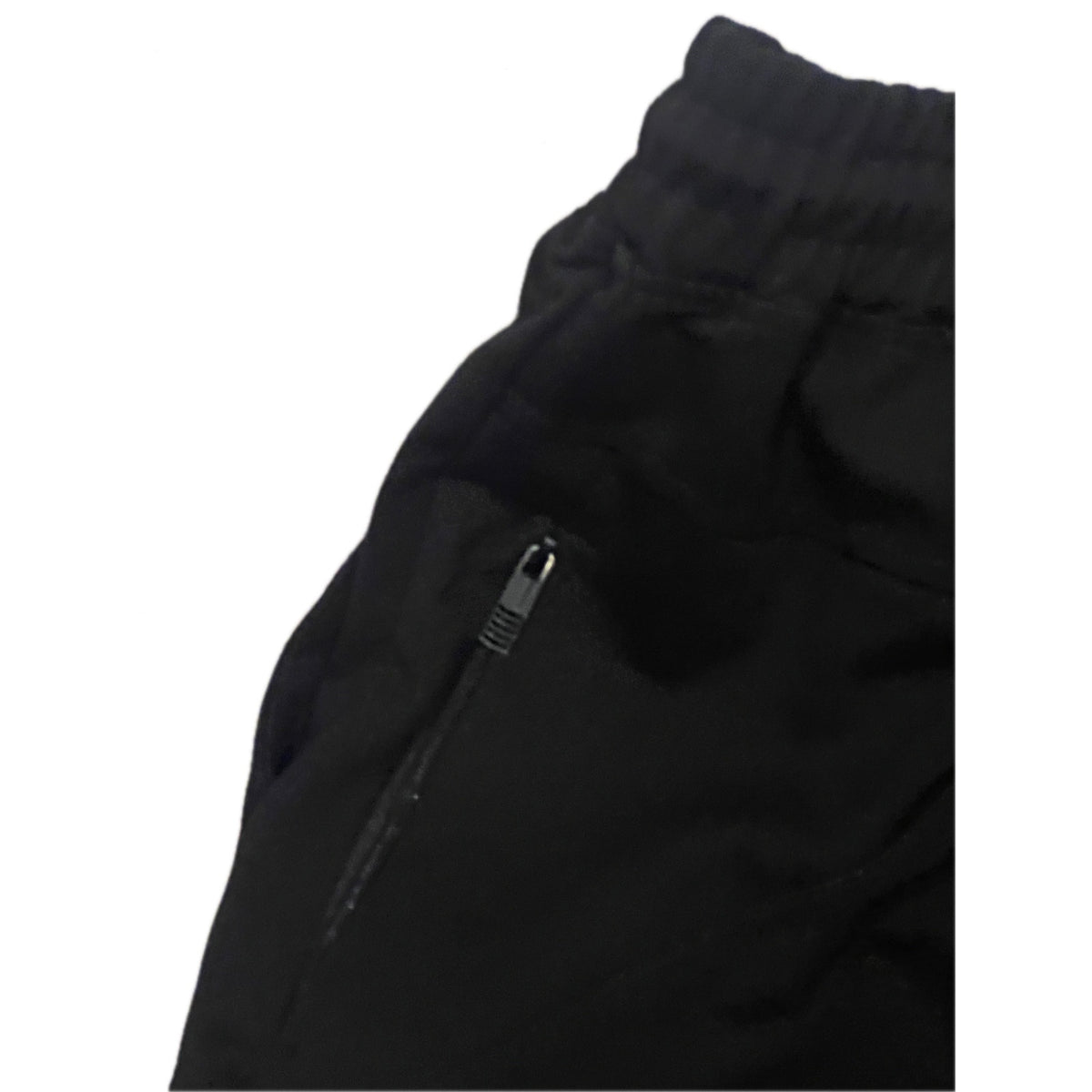 Ests 1987 Jogger+Cort Black Sweatpants Zip Pckt Mens Medium