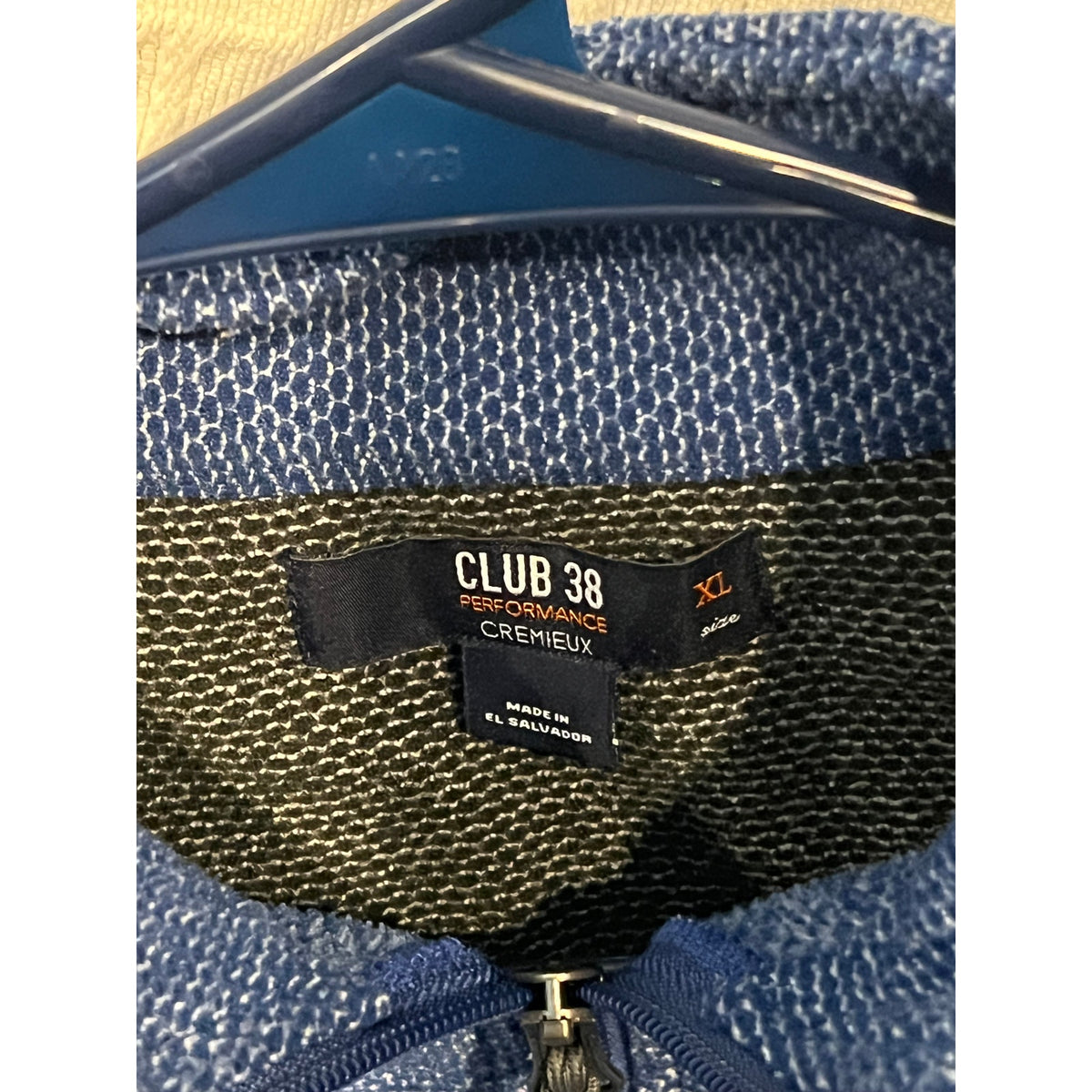 Cremieux Club 38 Blue Qtr Zip Fleece Mens XL