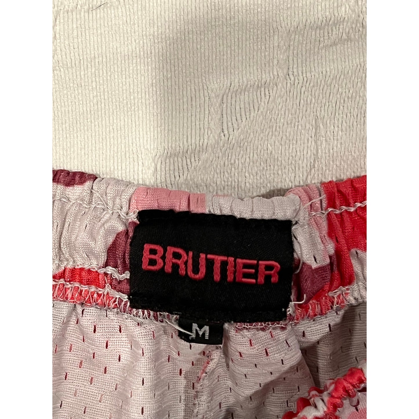 Brutier Pantalones Cortos de Baloncesto Rojo Rosa Hombre Mediana