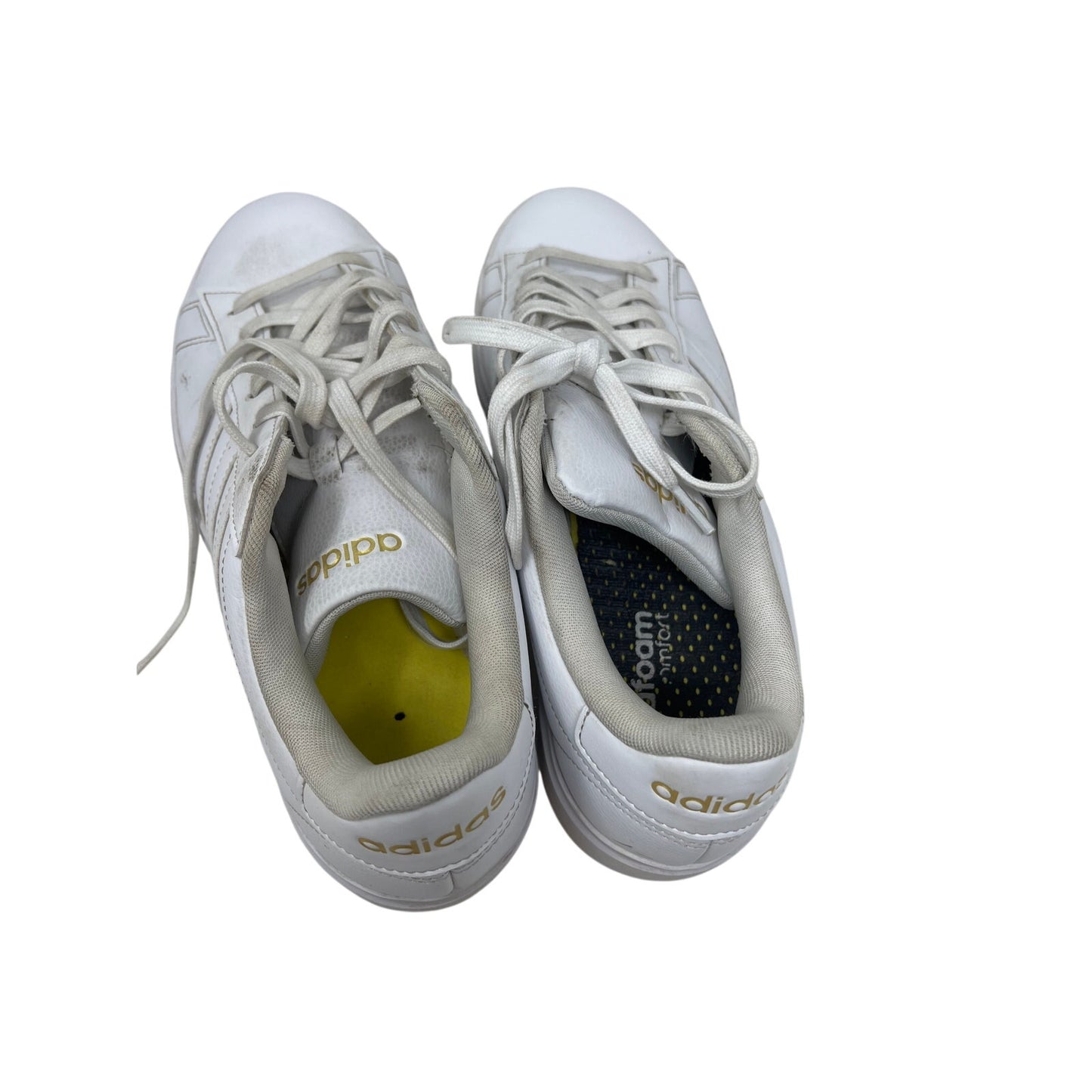 adidas Grand Court 2.0 Cloud White Gold Metallic Womens 11