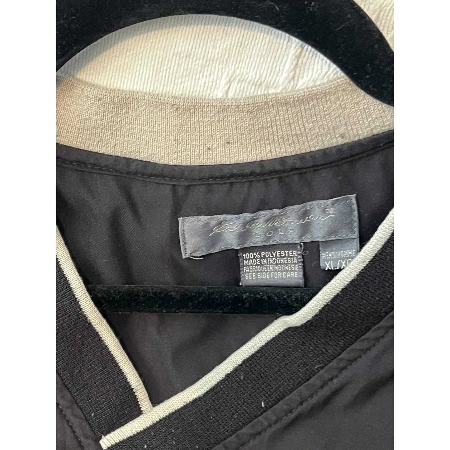 Eddie Bauer Golf Pull Col V Noir Homme XL