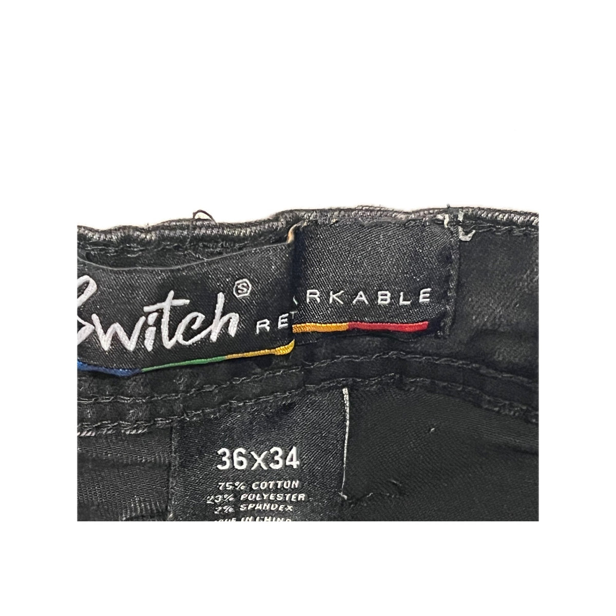 Switch Remarkable Slim Taper Black Jeans 36x34