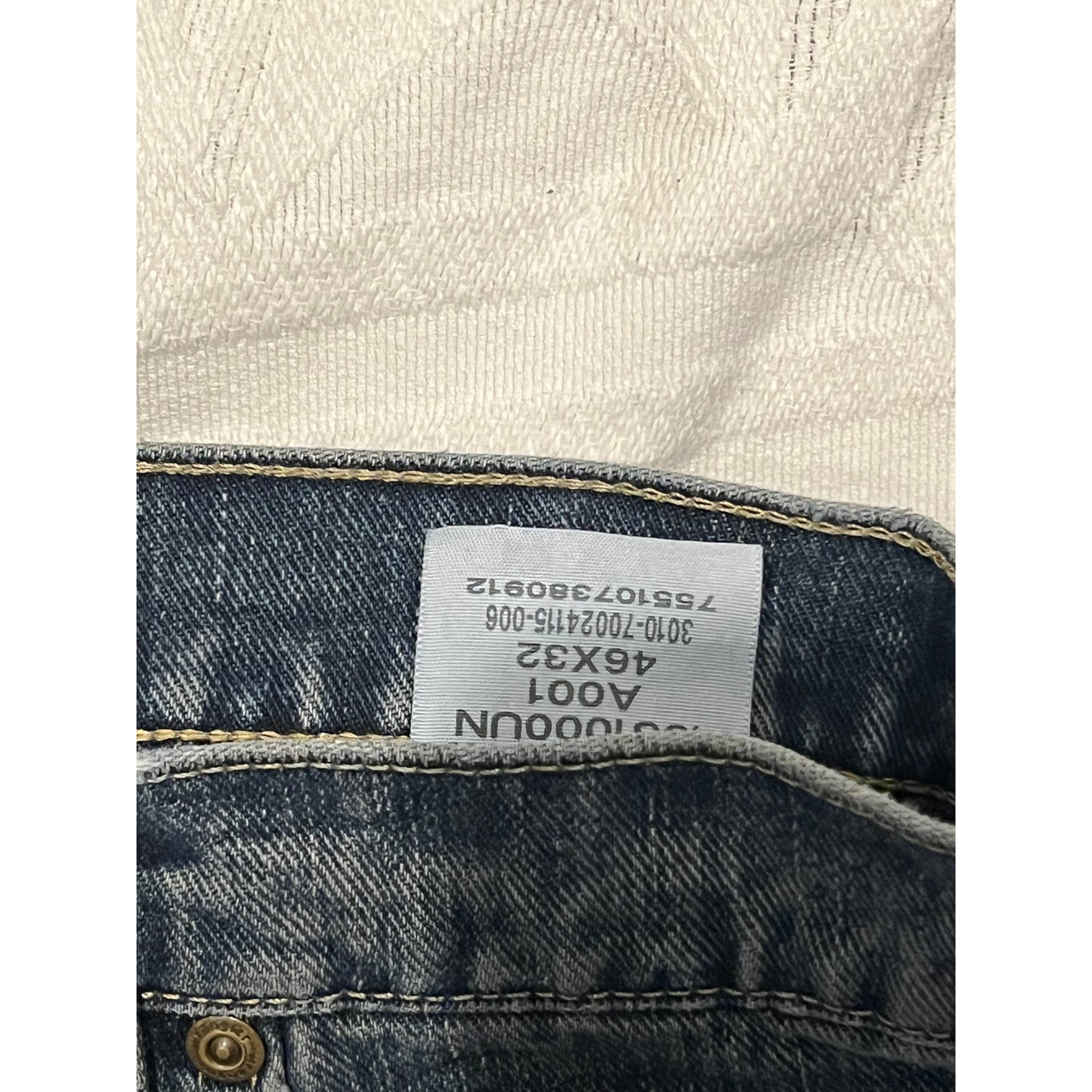 Wrangler Straight Blue Jeans Mens 46x32