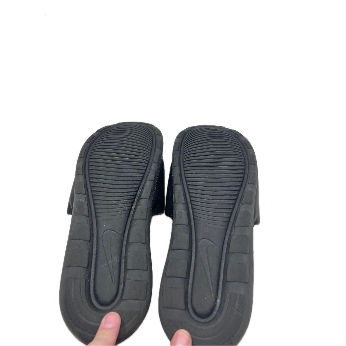 Nike Victori One Slide Print White Black Sandals Mens 8