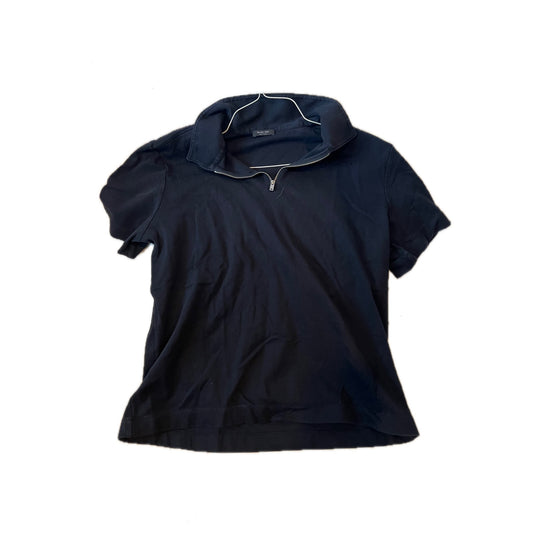 Massimo Dutti Black Polo Golf Shirt Mens M