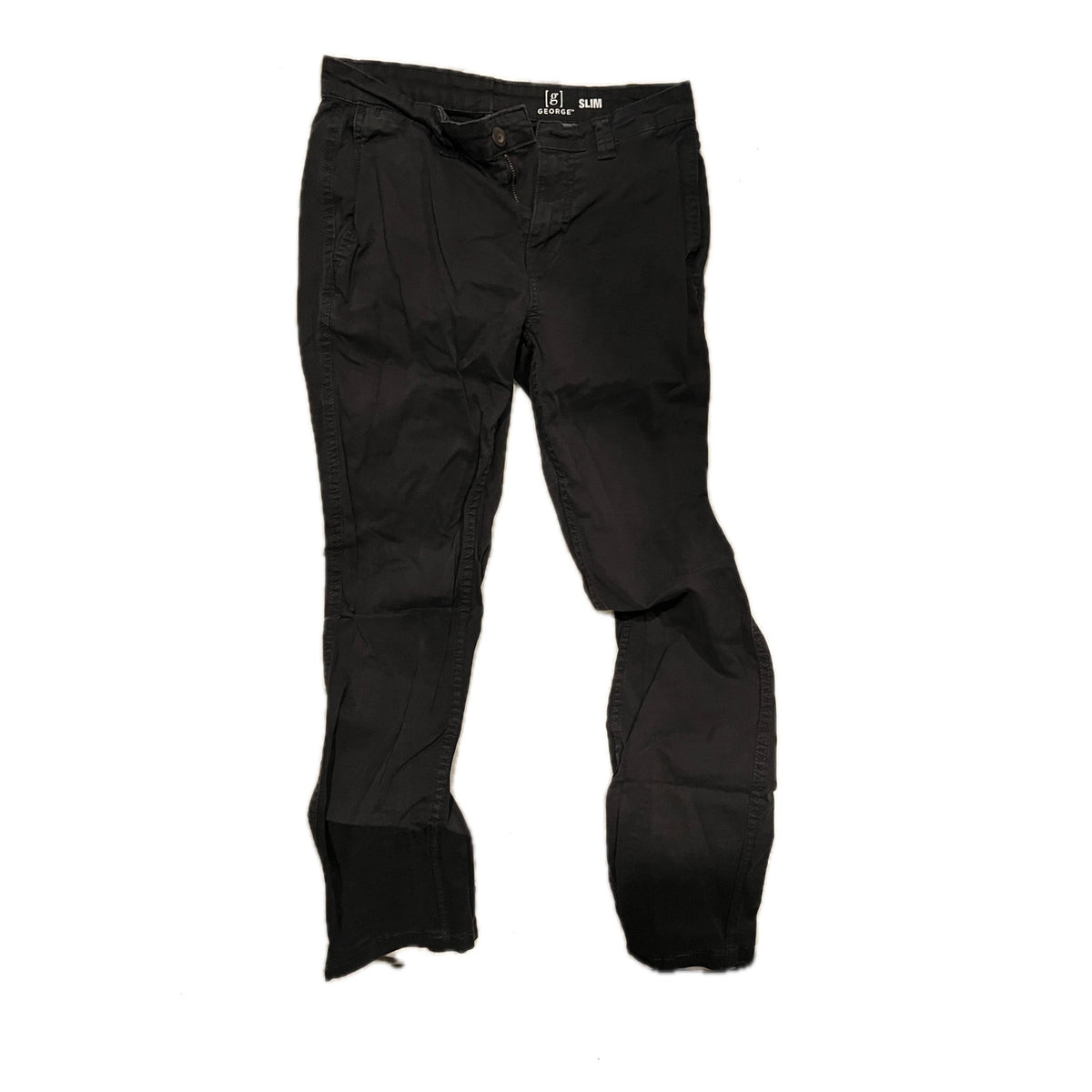 George Regular Slim Black Jeans Mens 28x30