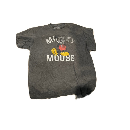 Vintage Mickey Mouse Charcoal Gray T-Shirt Mens Large