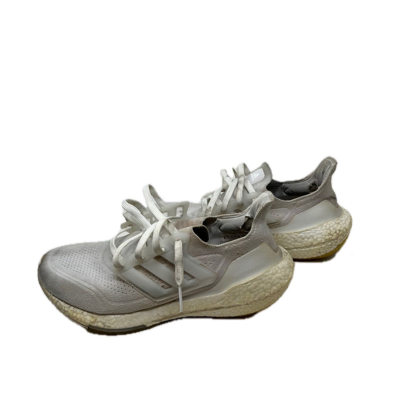 adidas Ultra Boost 21 Triple White Sneakers Mens 8.5