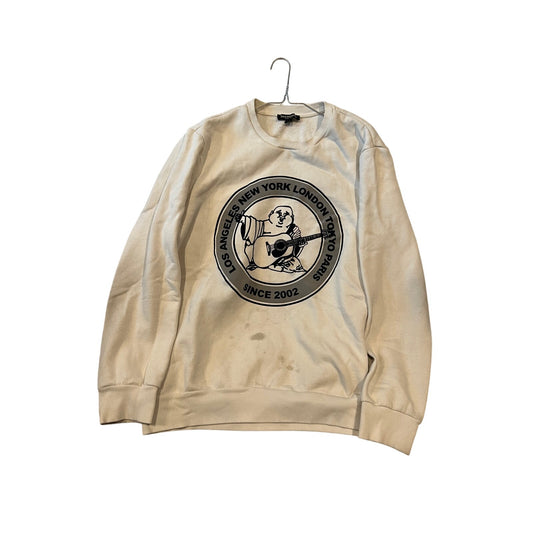 True Religion Crewneck White Sweatshirt Mens L