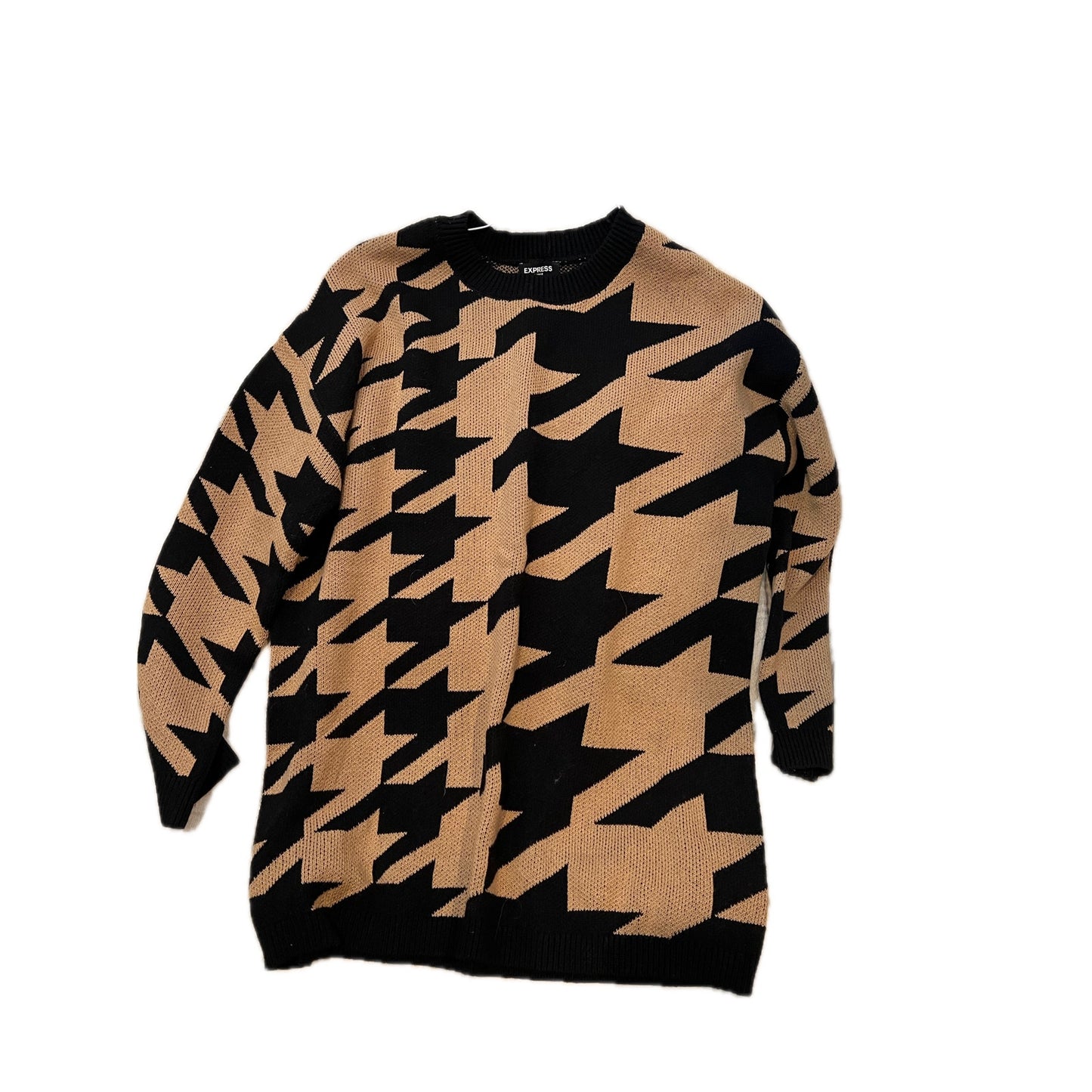 Pull Express Londres Prince de Galles Noir et Beige Femme Taille M