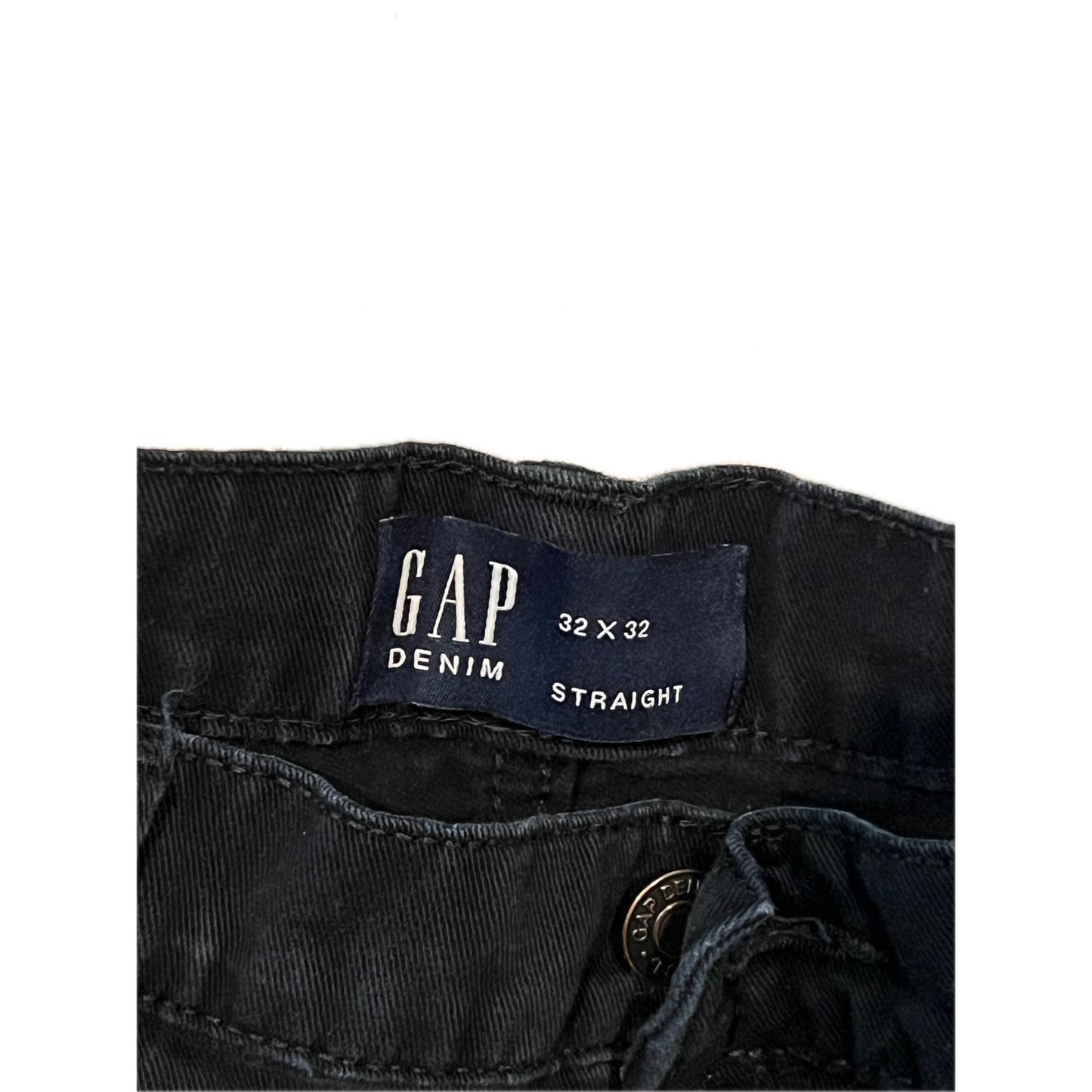 Gap Denim Black Straight Cut Jeans Mens 32x32