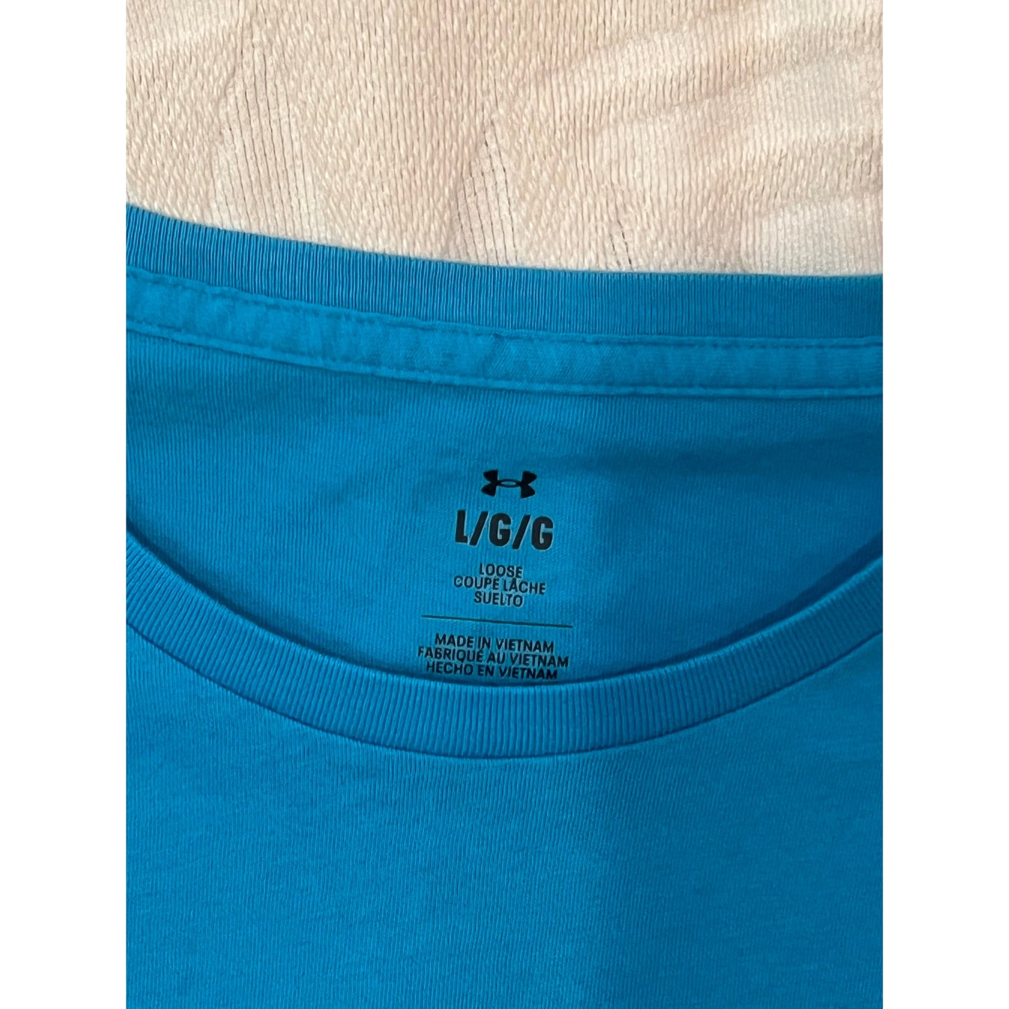 Under Armour Loose Teal Blue T-shirt Mens L