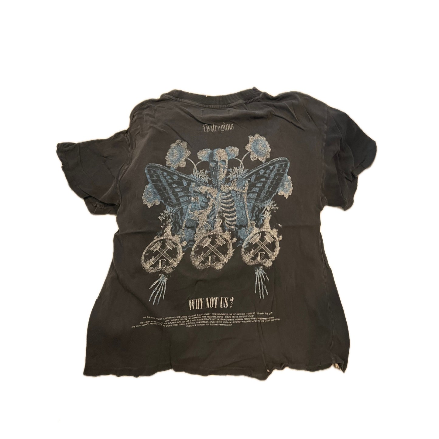 Civil Regime Distressed Streetwear Black T-Shirt Mens Large