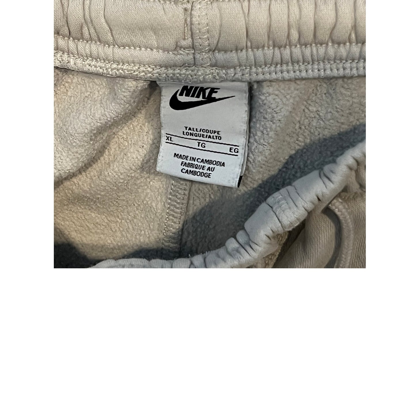 Nike White Cream Sweatpants Joggers Mens XLsTall