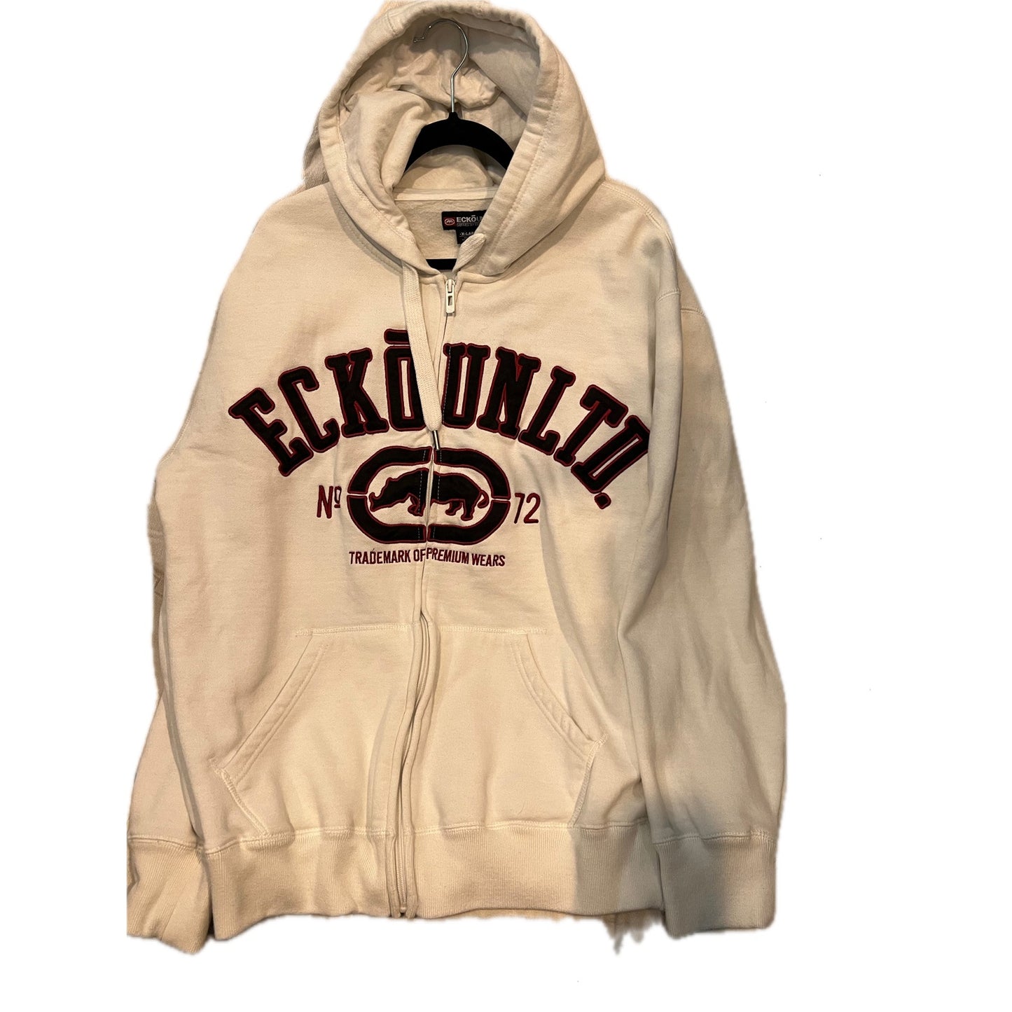 Ecko Unltd Defined by Design Full Zip White Hoodie Mens XL