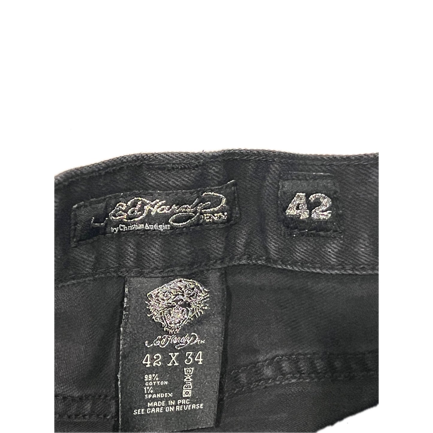 Ed Hardy Black Jeans Mens 42x34