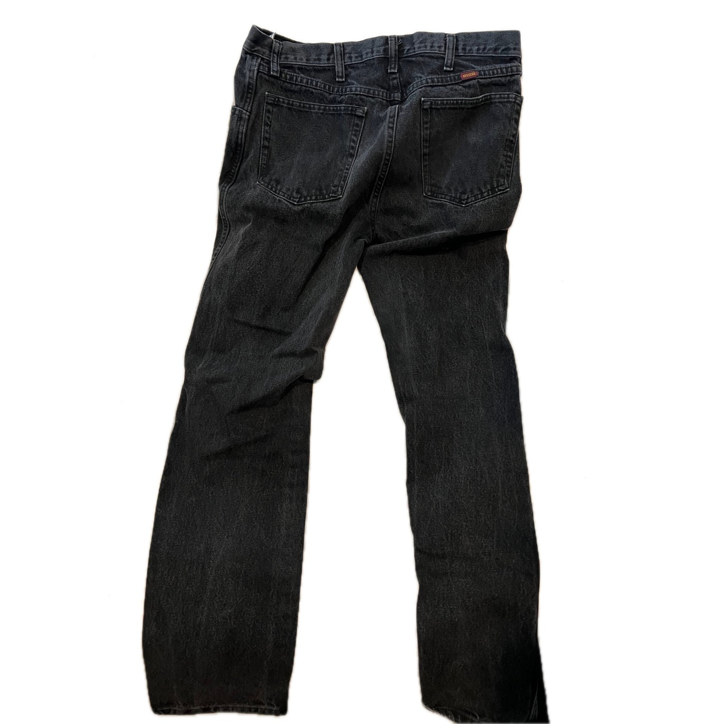 Jean droit noir Rustler, homme 34x34