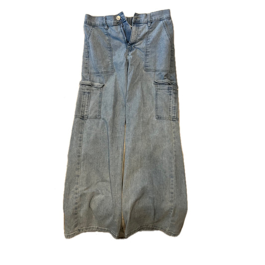 YMI Blue High Rise Cargo Wide Leg Jeans 28x30