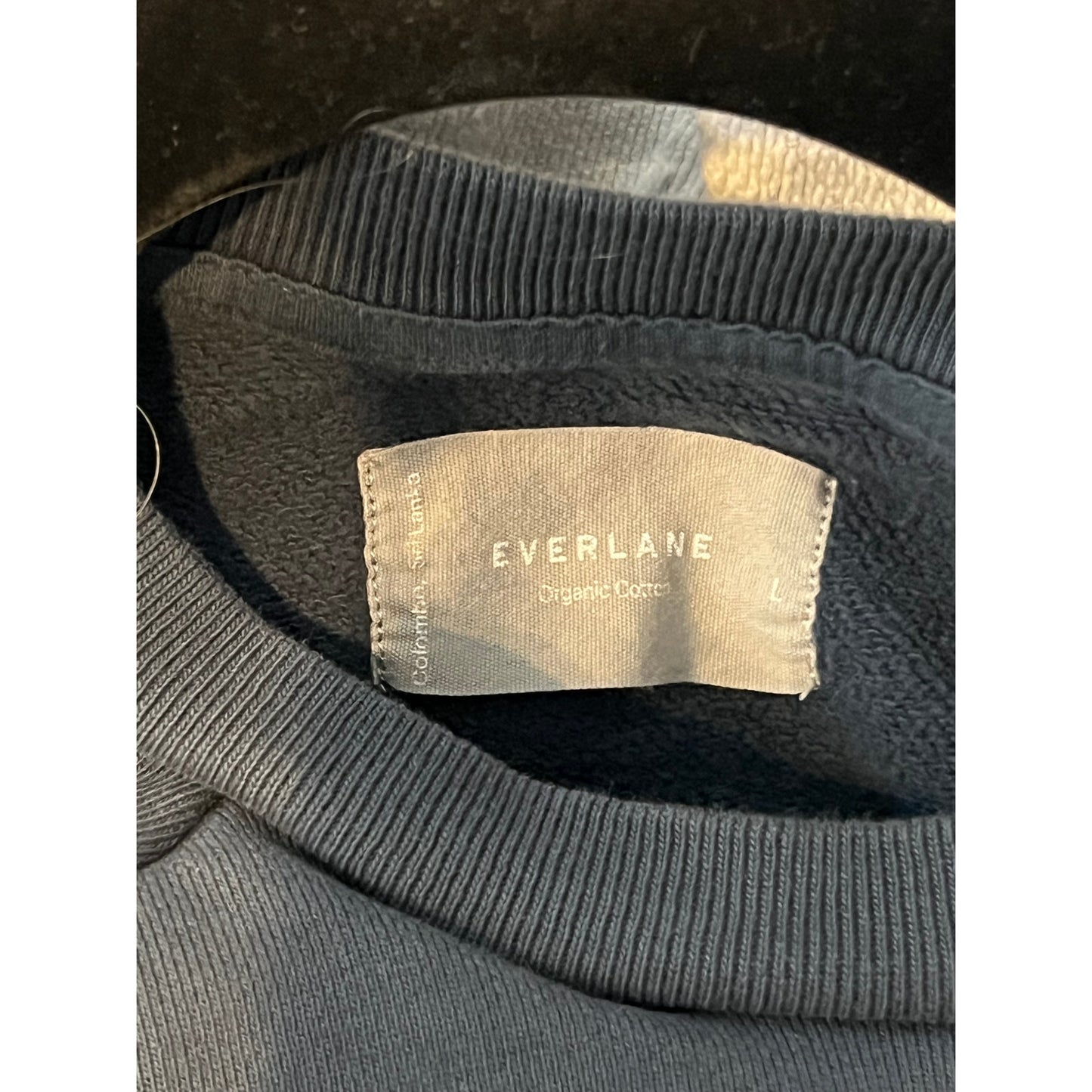 Everlane Sudadera de cuello redondo de algodón orgánico para hombre, talla grande