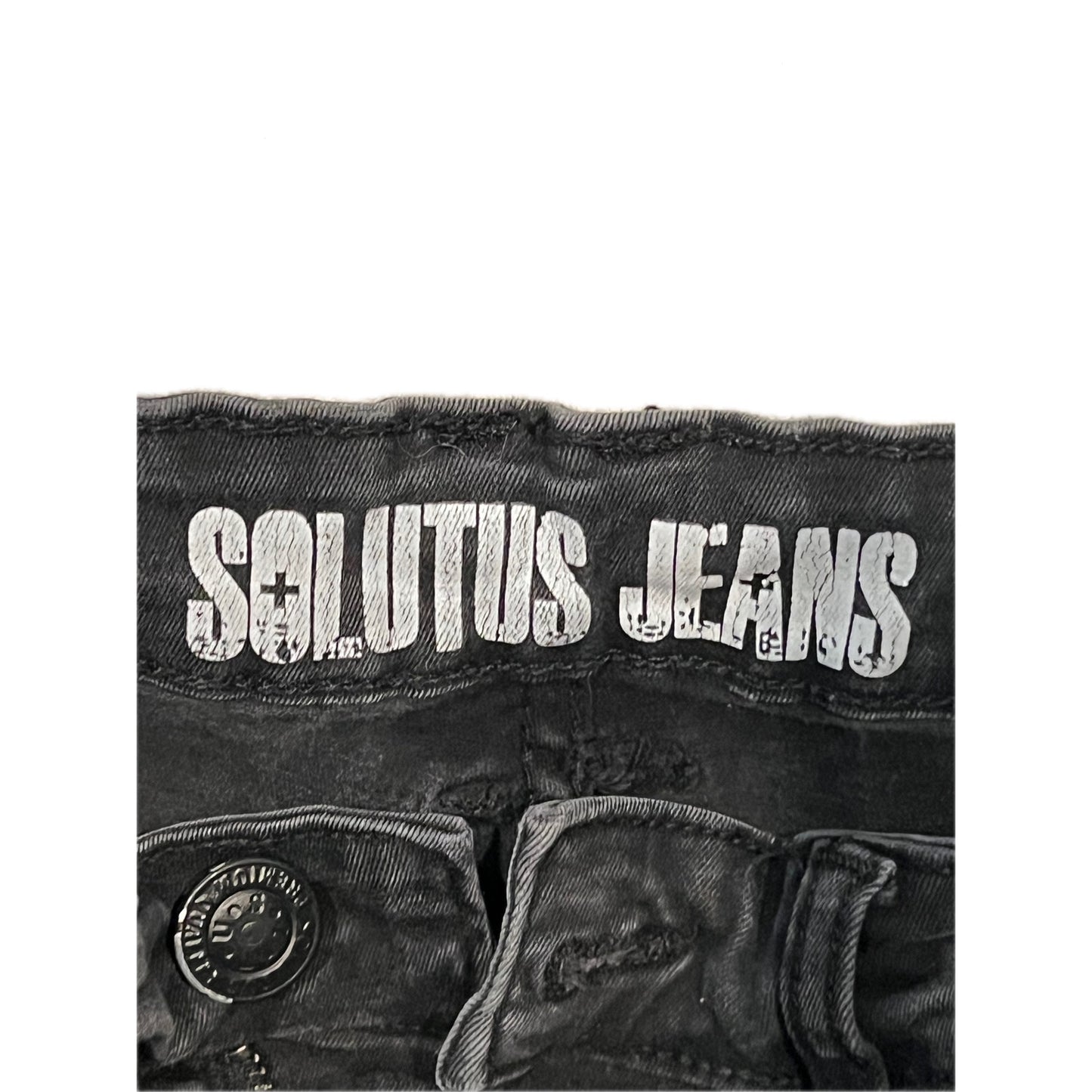 Solutus premium stretch Slim  Fit Black Jeans Mens 30x30