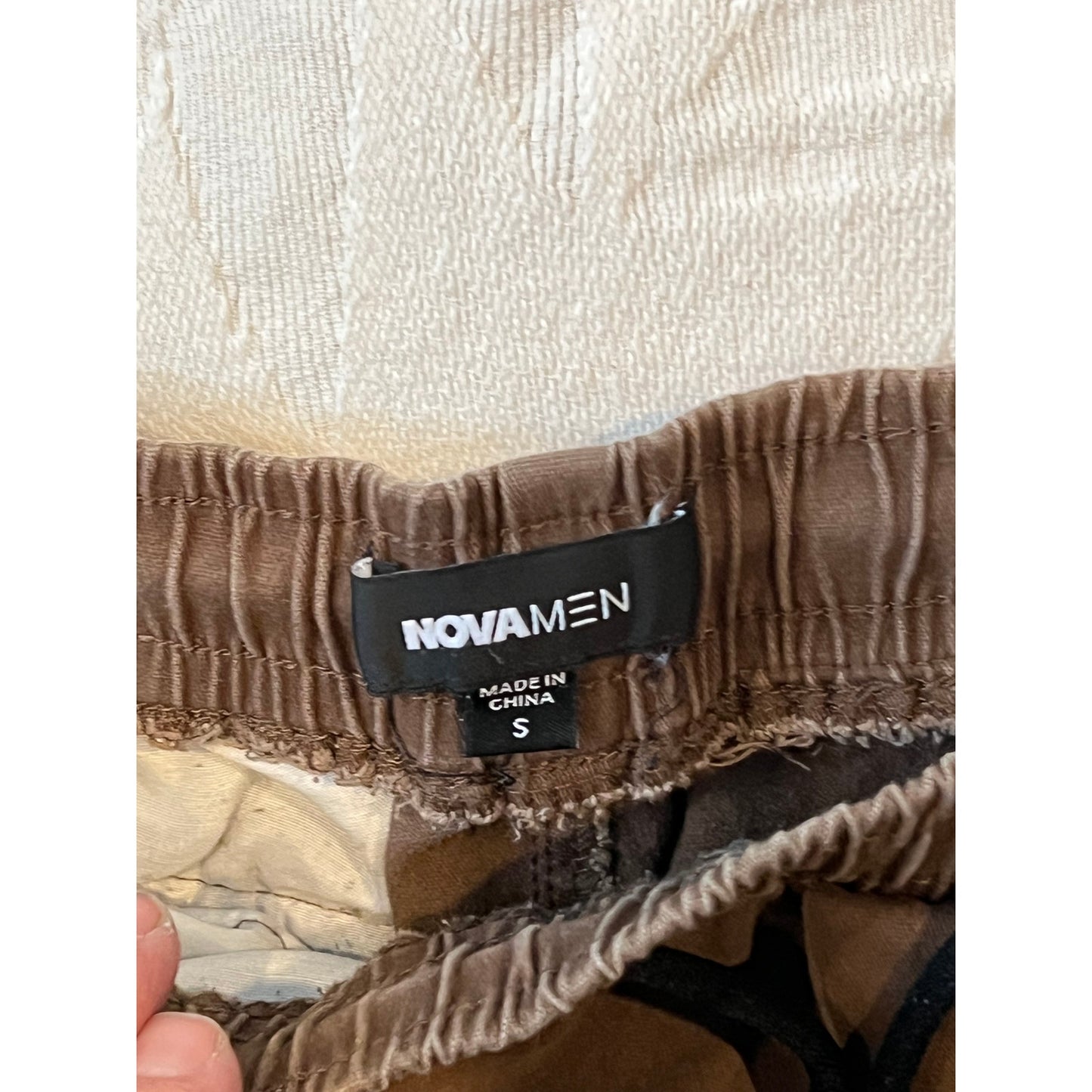 Novamen Loose Cargo Brown Pants Mens Small 28x27