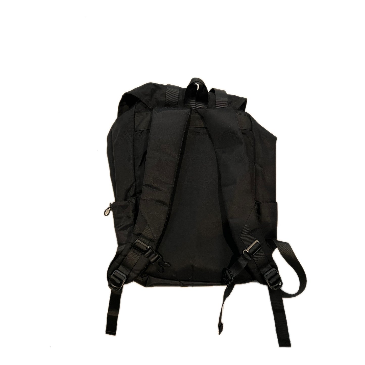 Black Fold-top design, buckle closures W Cinch Backpack