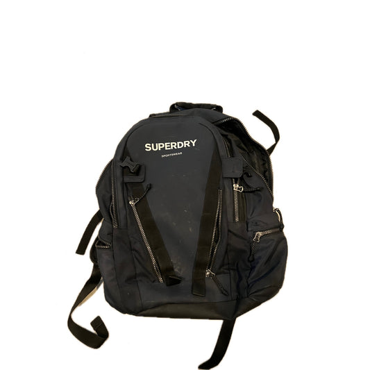 SuperDry Sportswear Black Gray Back Pack 32L