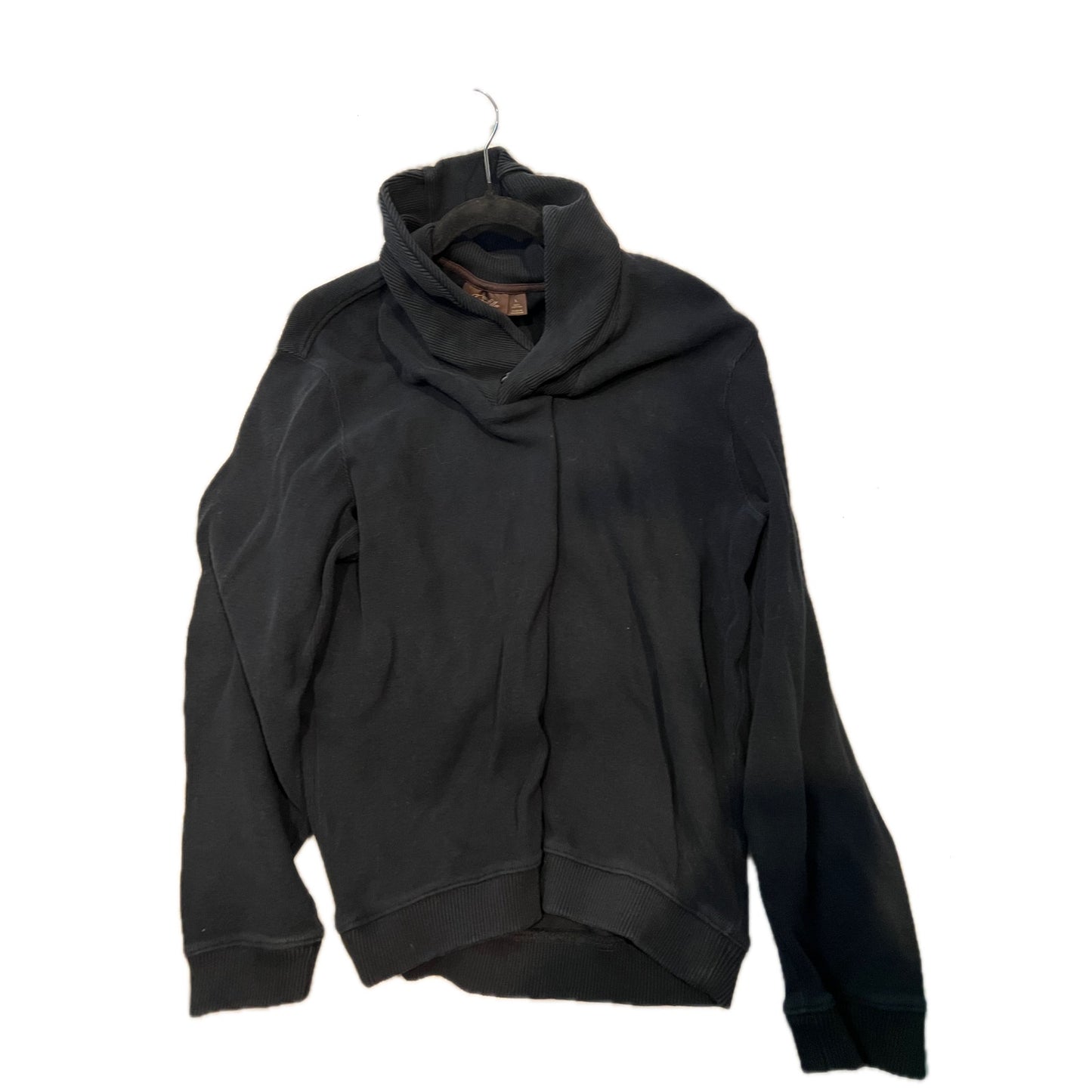 Tasso Elba Mens Black 1/4 Zip Pullover Sweater Large