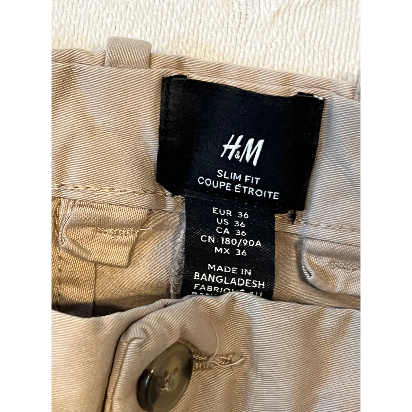 Pantalones chinos de hombre H&M color canela 36x32