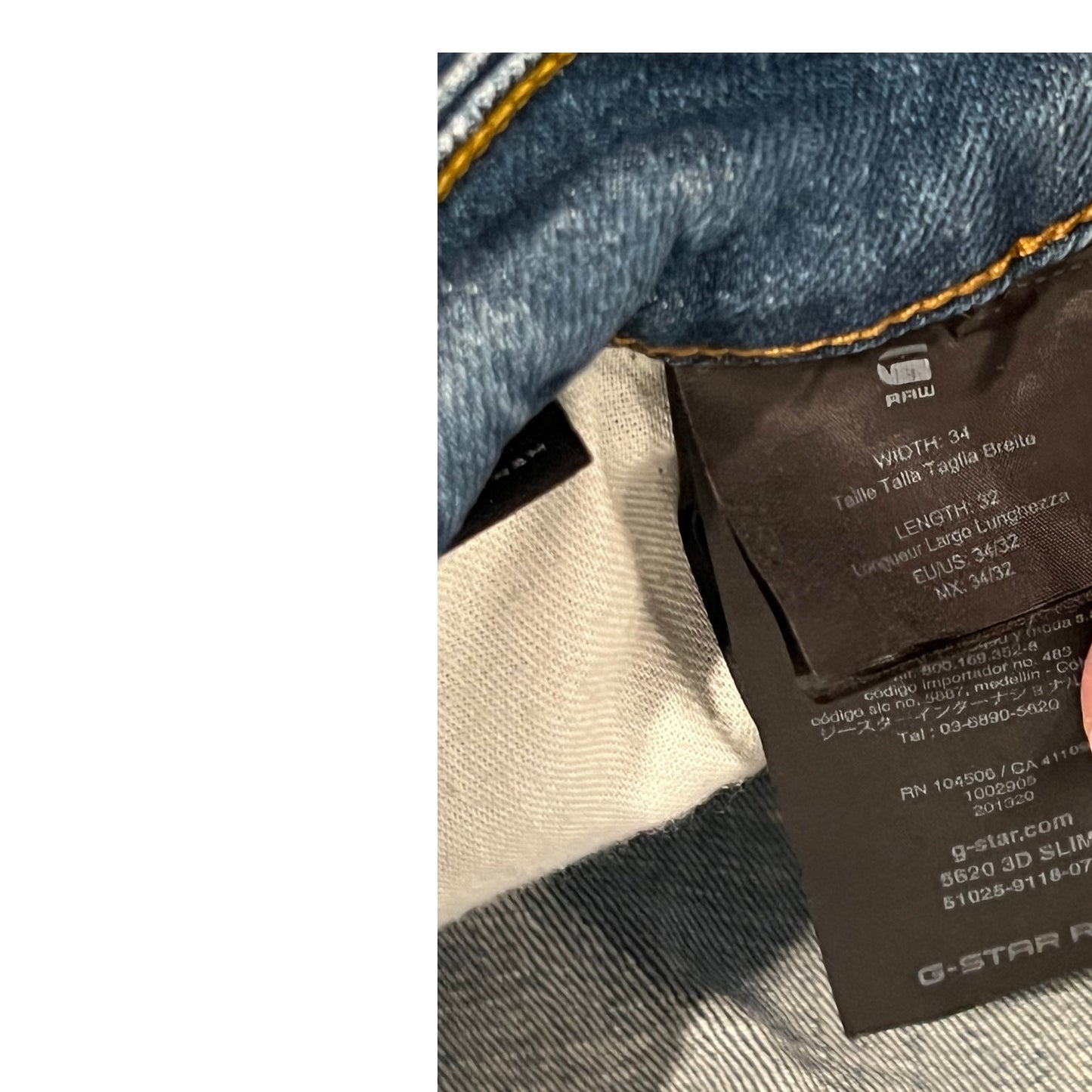 G-Star Raw 5620 3D Slim Jeans Mens 34x32