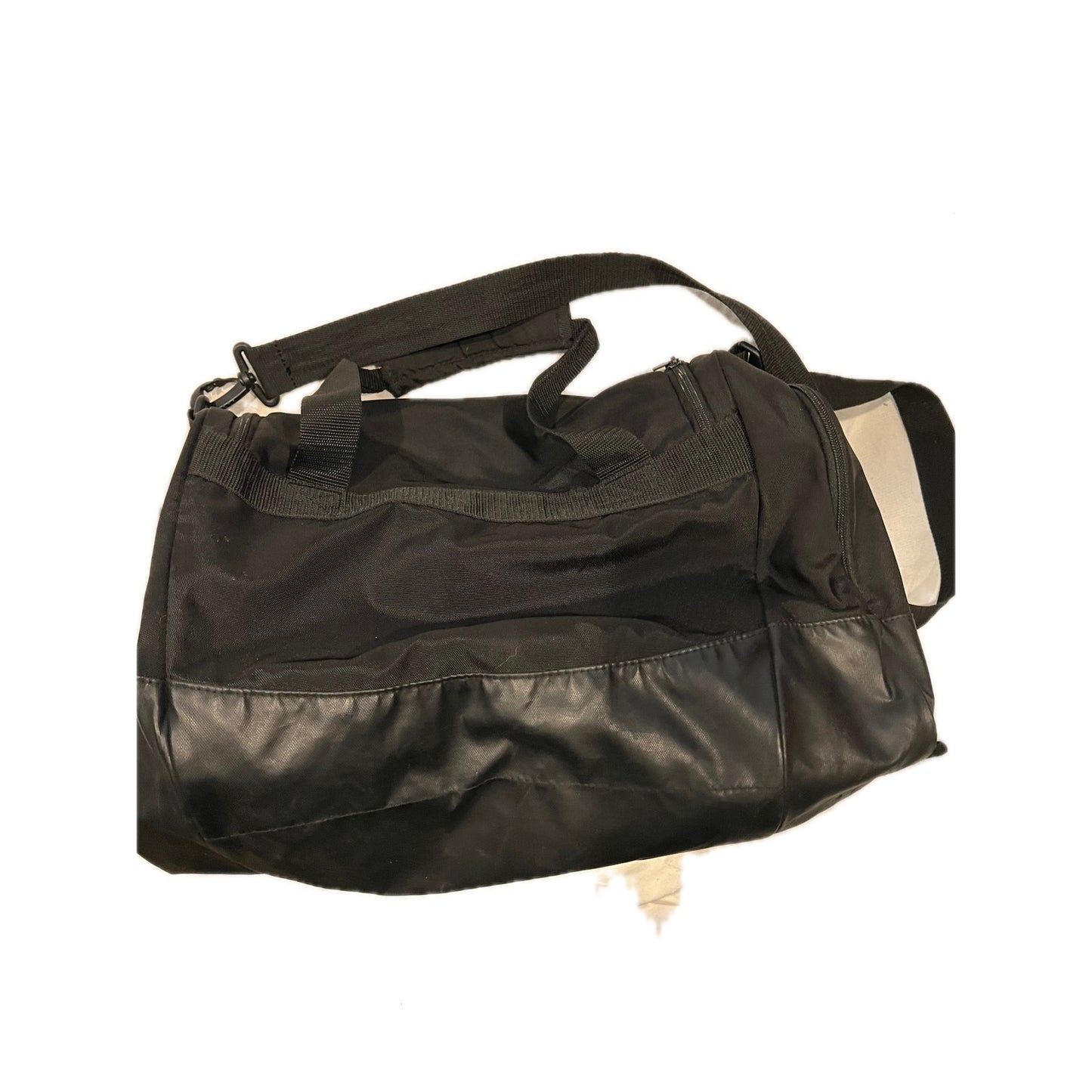 Adidas Faux Leather Medium 18"x12"x10" Black Duffel Gym Bag