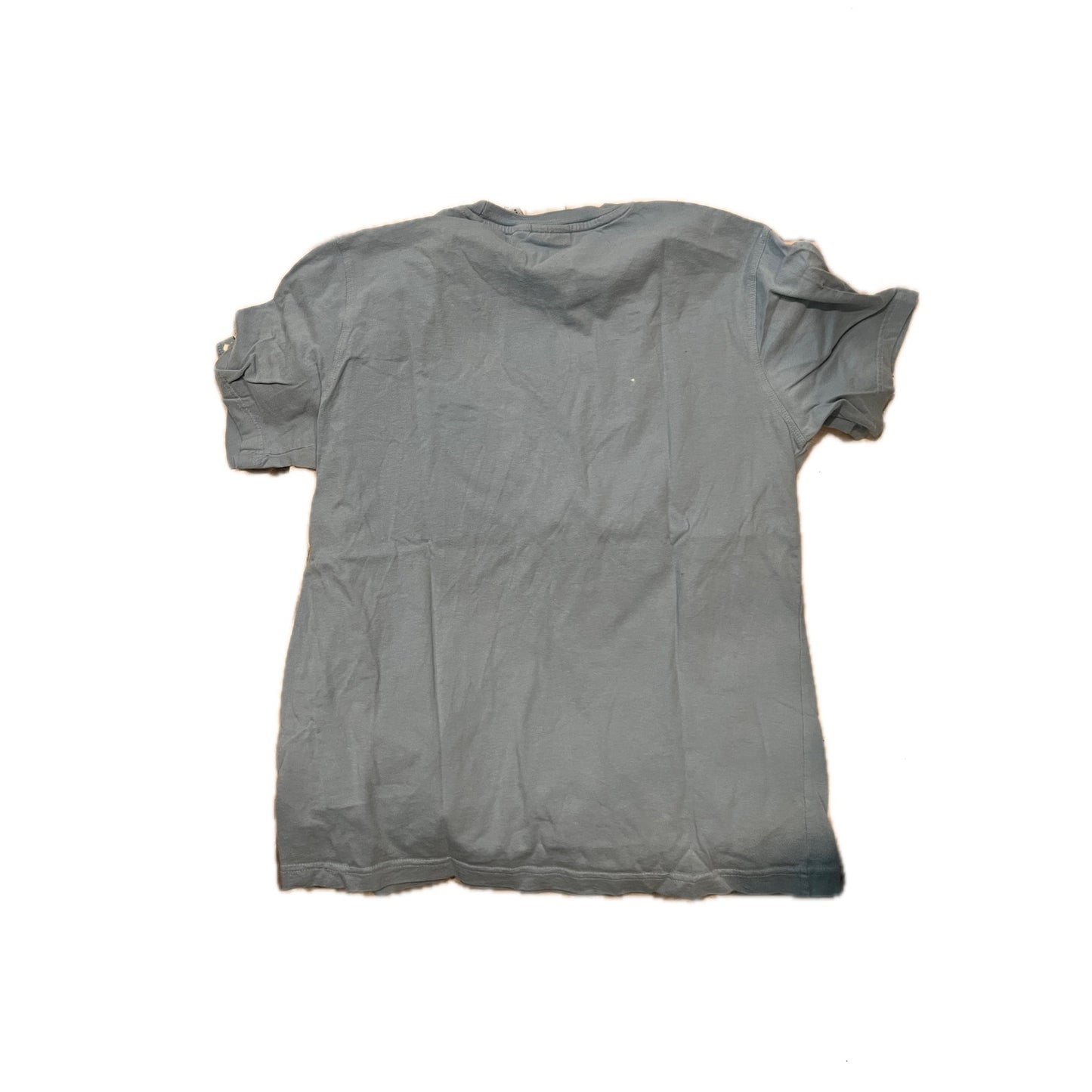 Adidas Three Strip Blue Gray Tee Shirt Mens Med