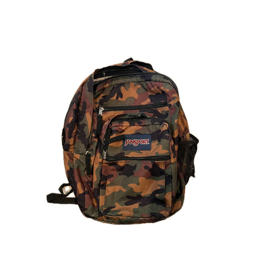JanSport Big Student 3 Section Green Camo Backpack