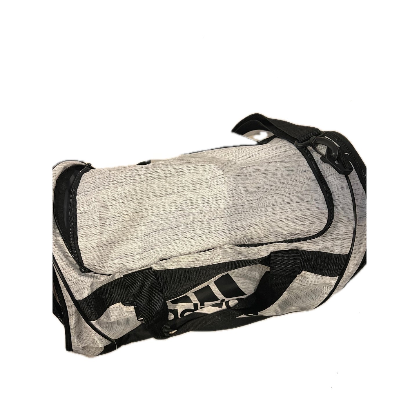 Adidas Defender Medium 20"x12"x10" White Black Duffel Bag