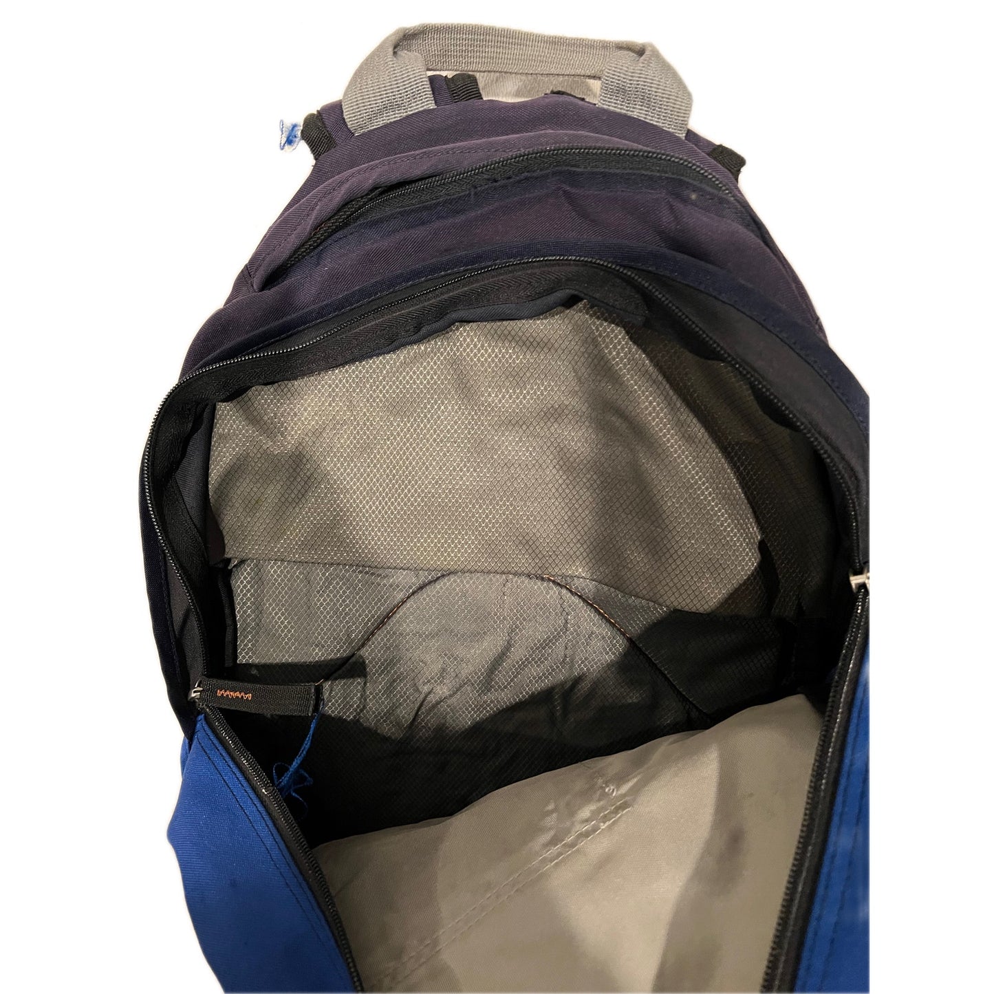 Sac à dos JanSport Vintage à 3 sections bleu, gris et noir