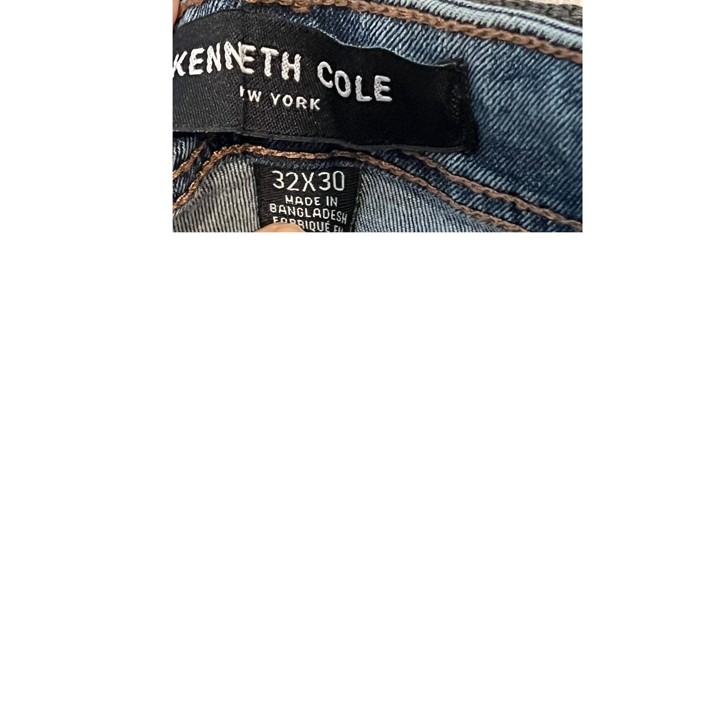 Kenneth Cole NYC Jean coupe athlétique Homme 32x30 avec ceinture