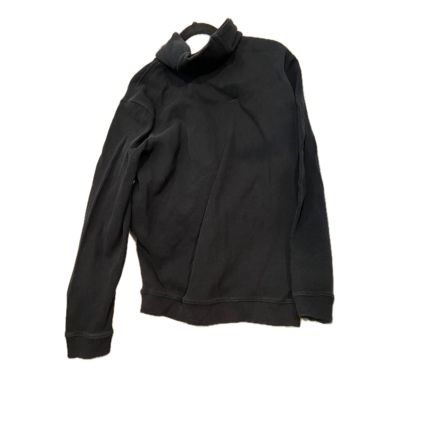 Tasso Elba Mens Black 1/4 Zip Pullover Sweater Large