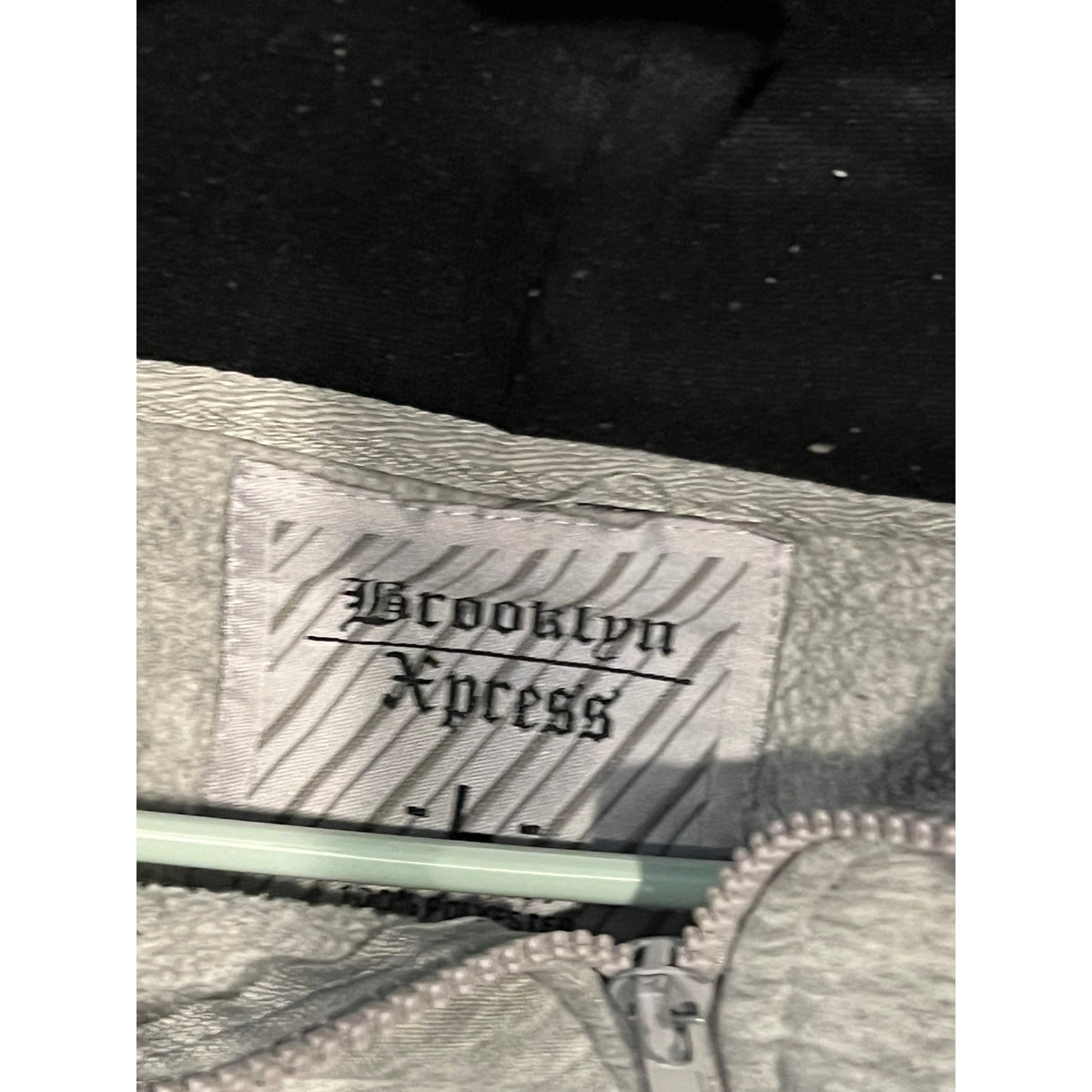 Brooklyn Xpress Gray Full Zip Up Hoodie Mens Large