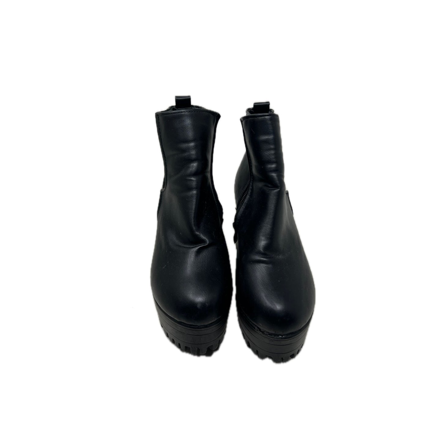 Round Toe Block Chunky Platform Boots Woman US 10 CH 40