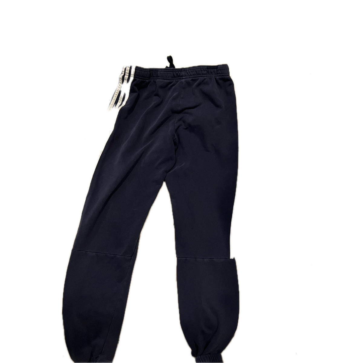 Adidas Black White Cuffed Ankle Joggers Mens Med