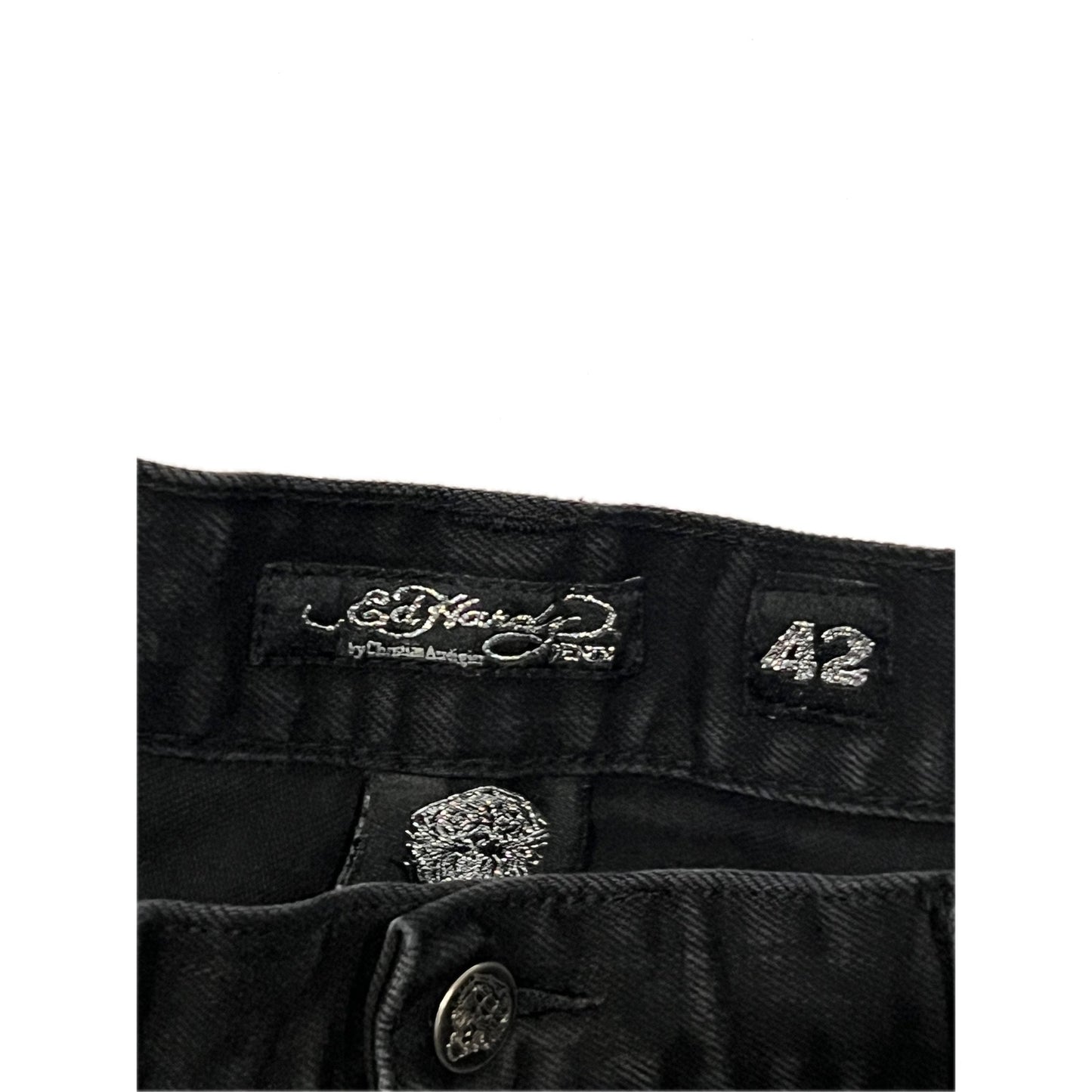 Ed Hardy Black Jeans Mens 42x34