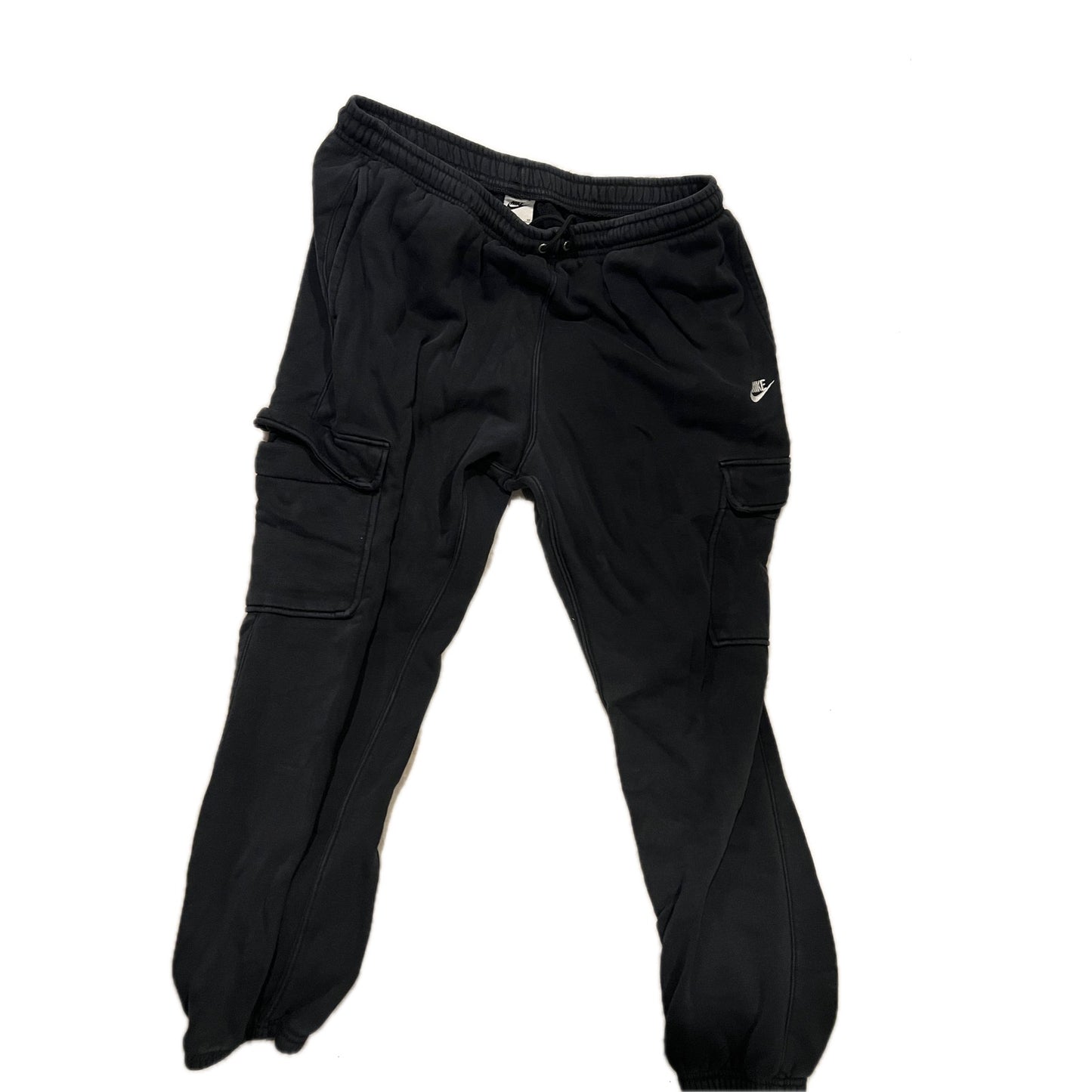 Nike Black Cuffed Ankle Cargo Sweatpants Mens Size XL