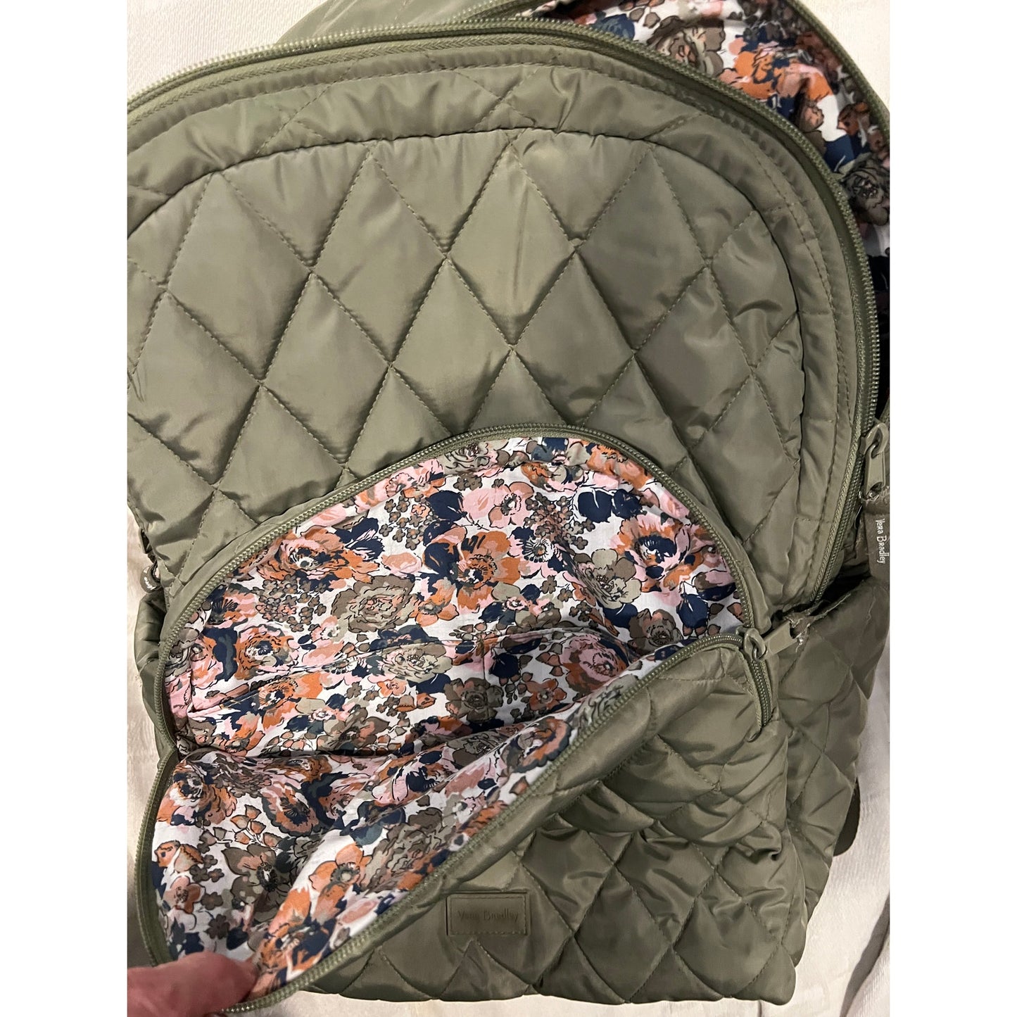 Vera Bradley Quilted Cotton Large Bancroft Backpack
