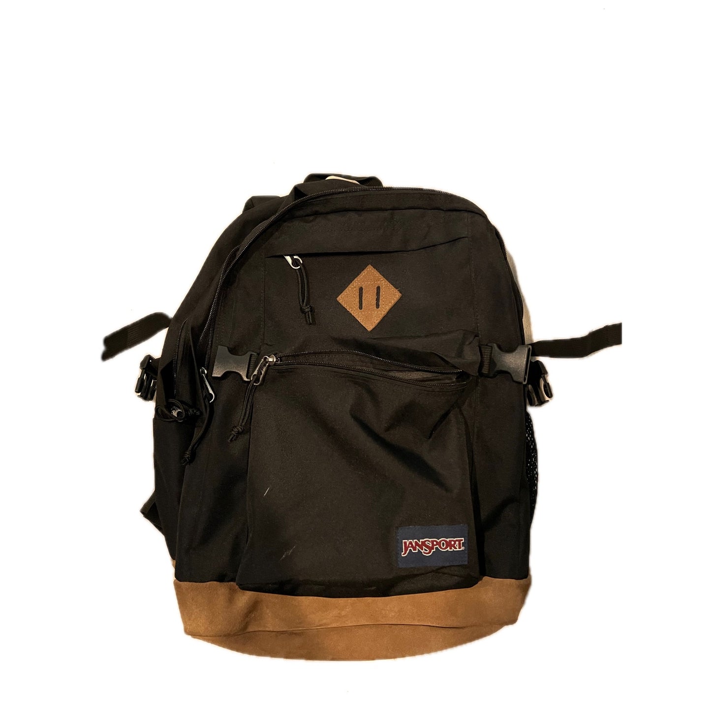 JanSport Suede Campus Brown Black Backpack